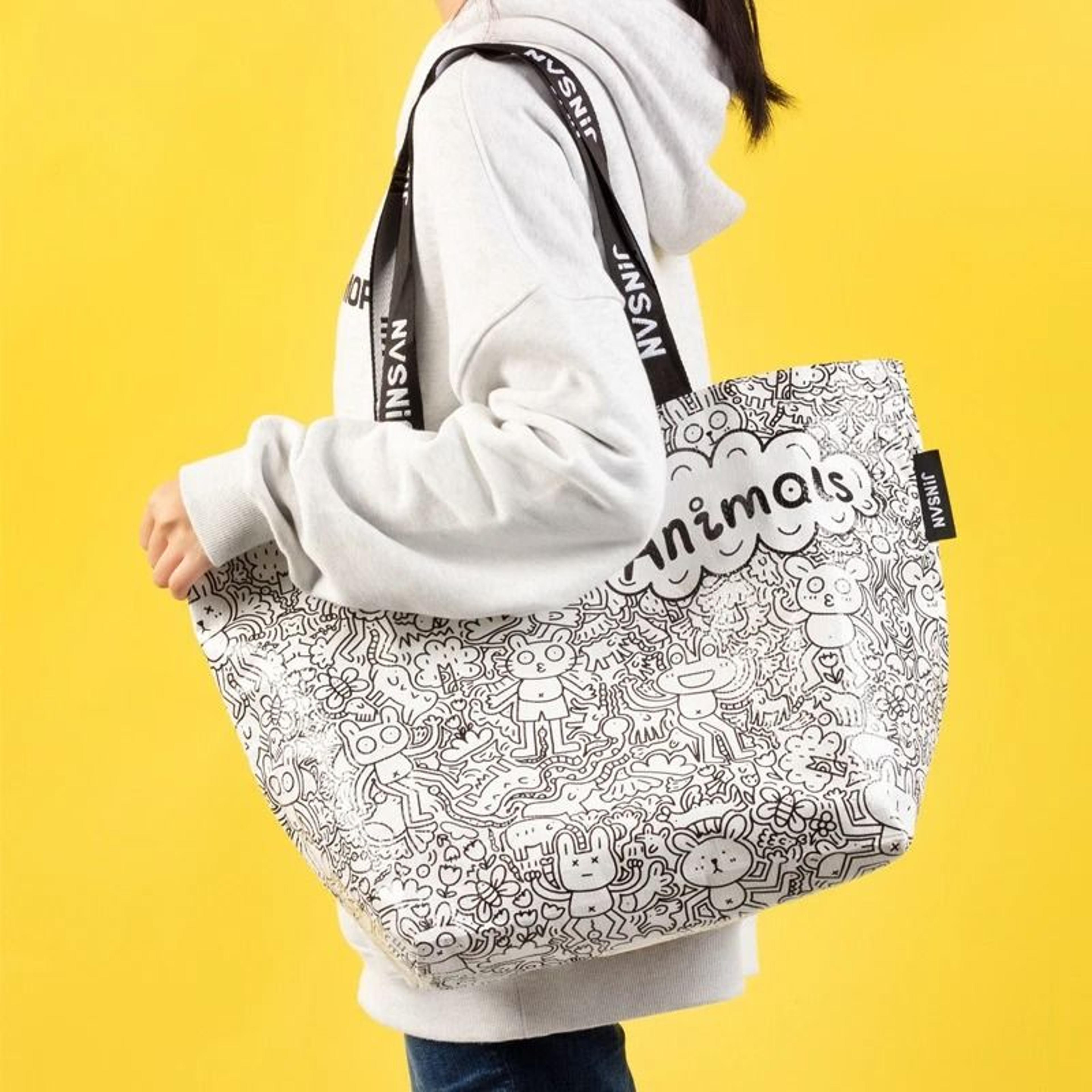 CarryAll Large Capacity Shopping Tote  Foldable Shoulder Storage Bag For Groceries Travel  Everyday 4