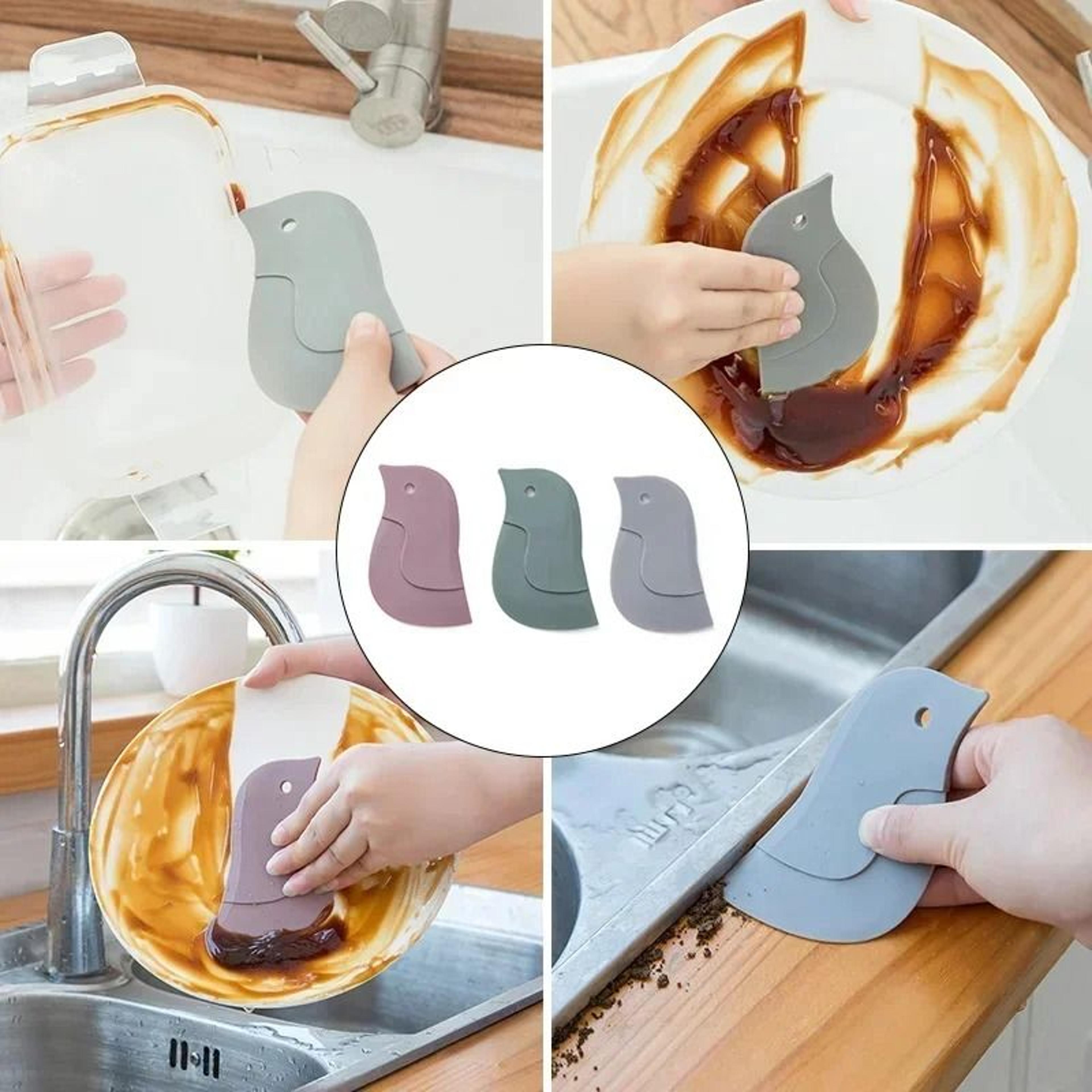 Multifunctional Silicone Kitchen Scraper For Pots Pans Dishes And Household Cleaning 0