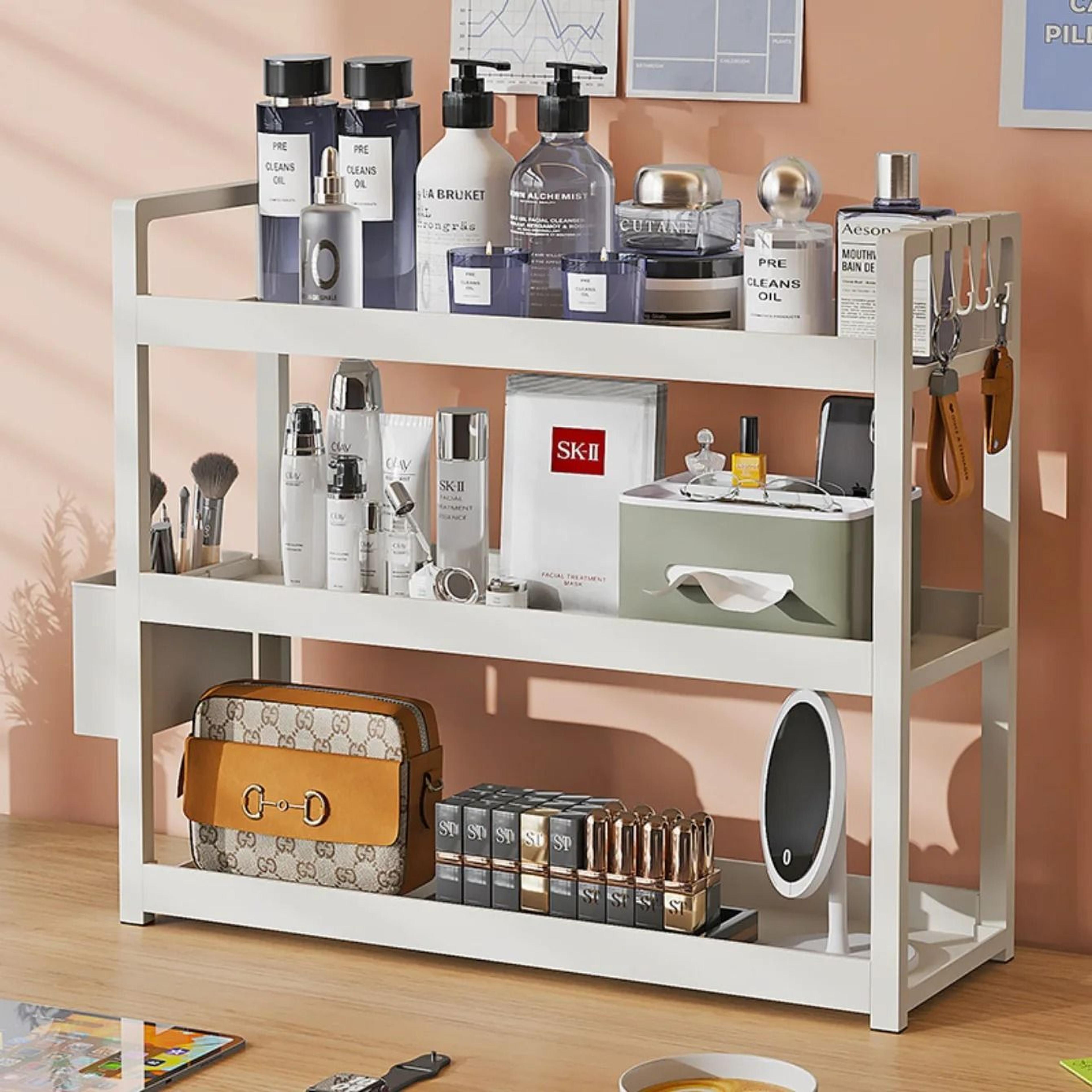 3 Tier Multifunctional Desktop Storage Shelf For Office Study Desk And Home Organization 1