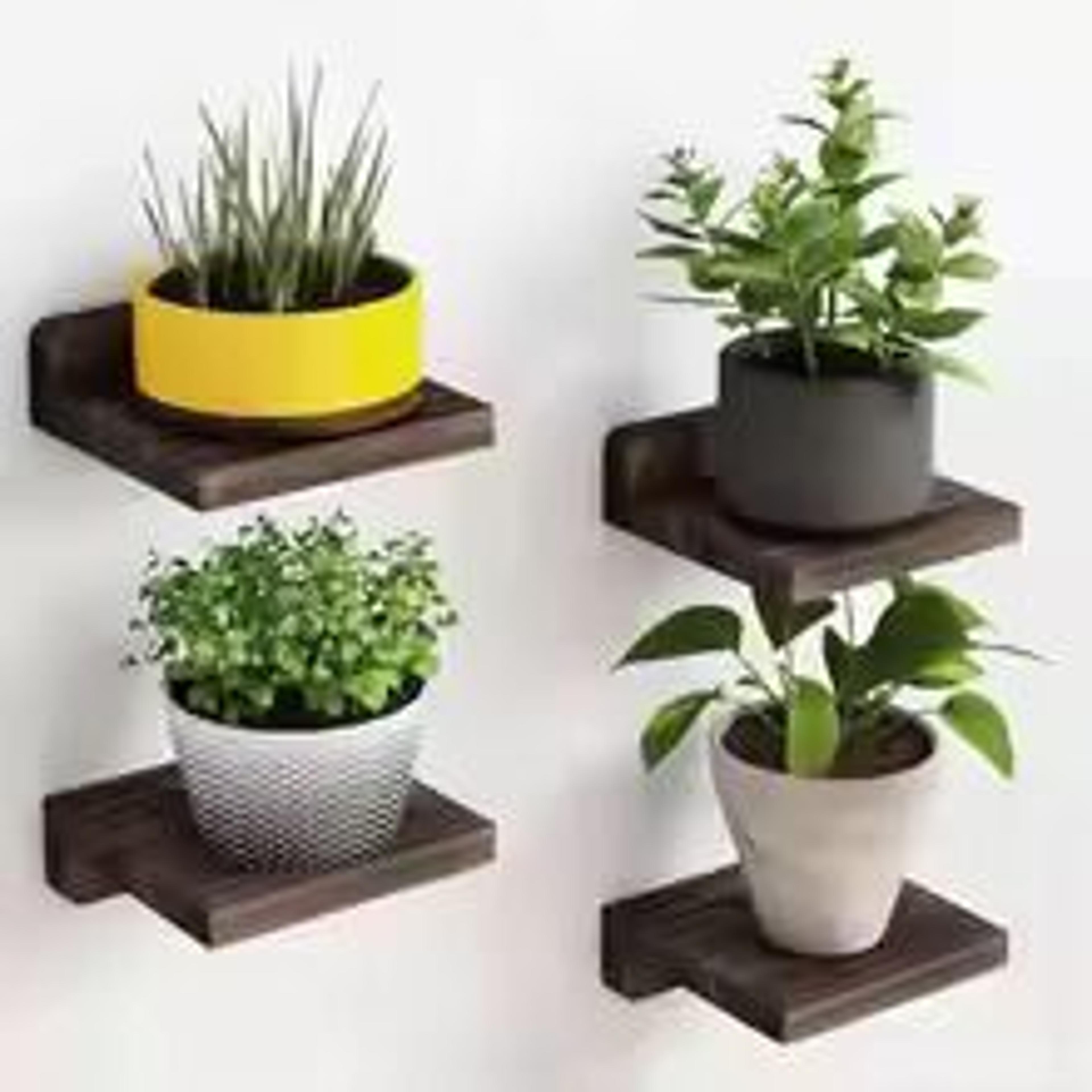 Rustic Floating Wall Shelves Set  Decorative Floating Shelves For Wall For Bedroom Bathroom Kitchen 9