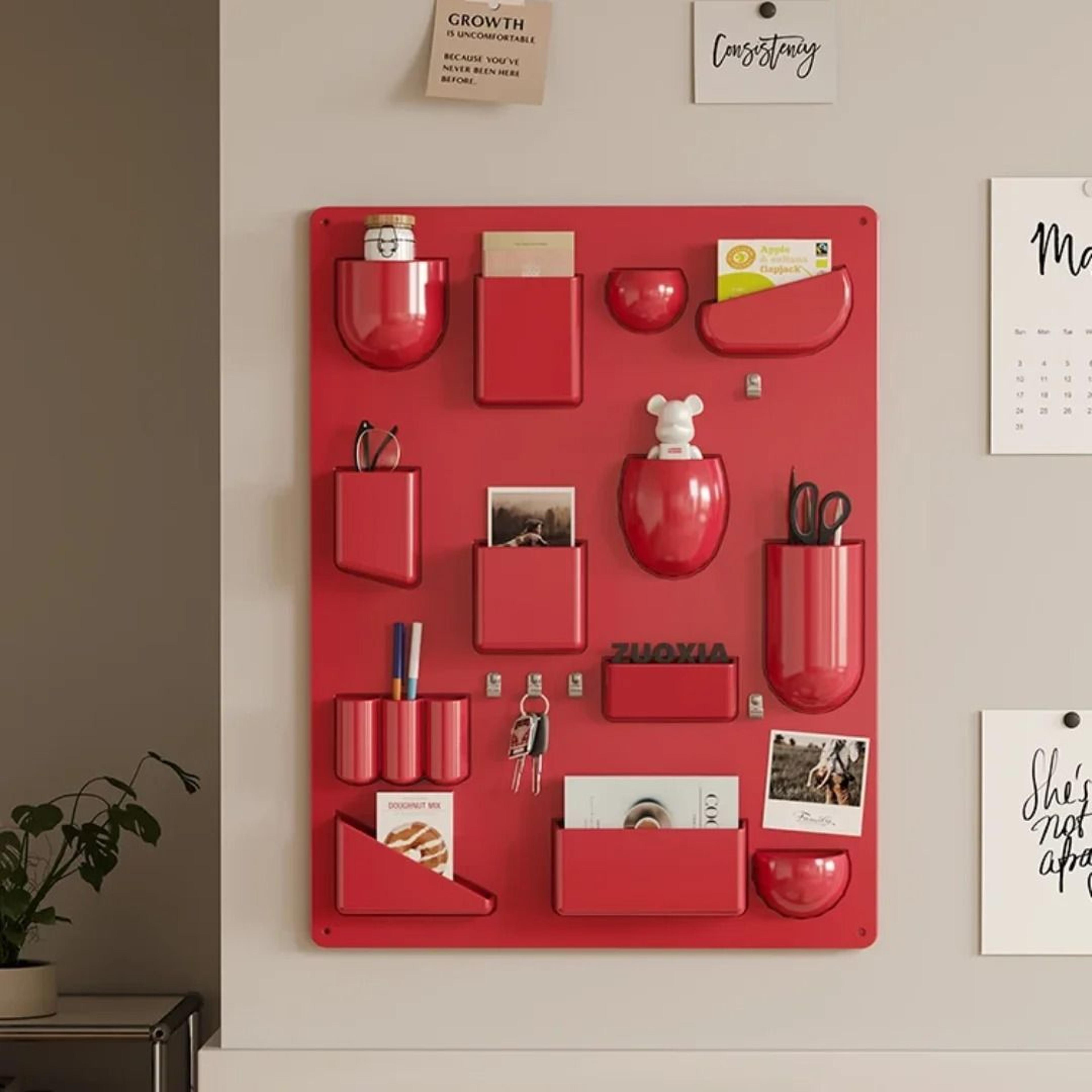 Adjustable WallMounted Storage Rack With Hooks  Wall Storage Organizer For Kitchen Office Workshop  1