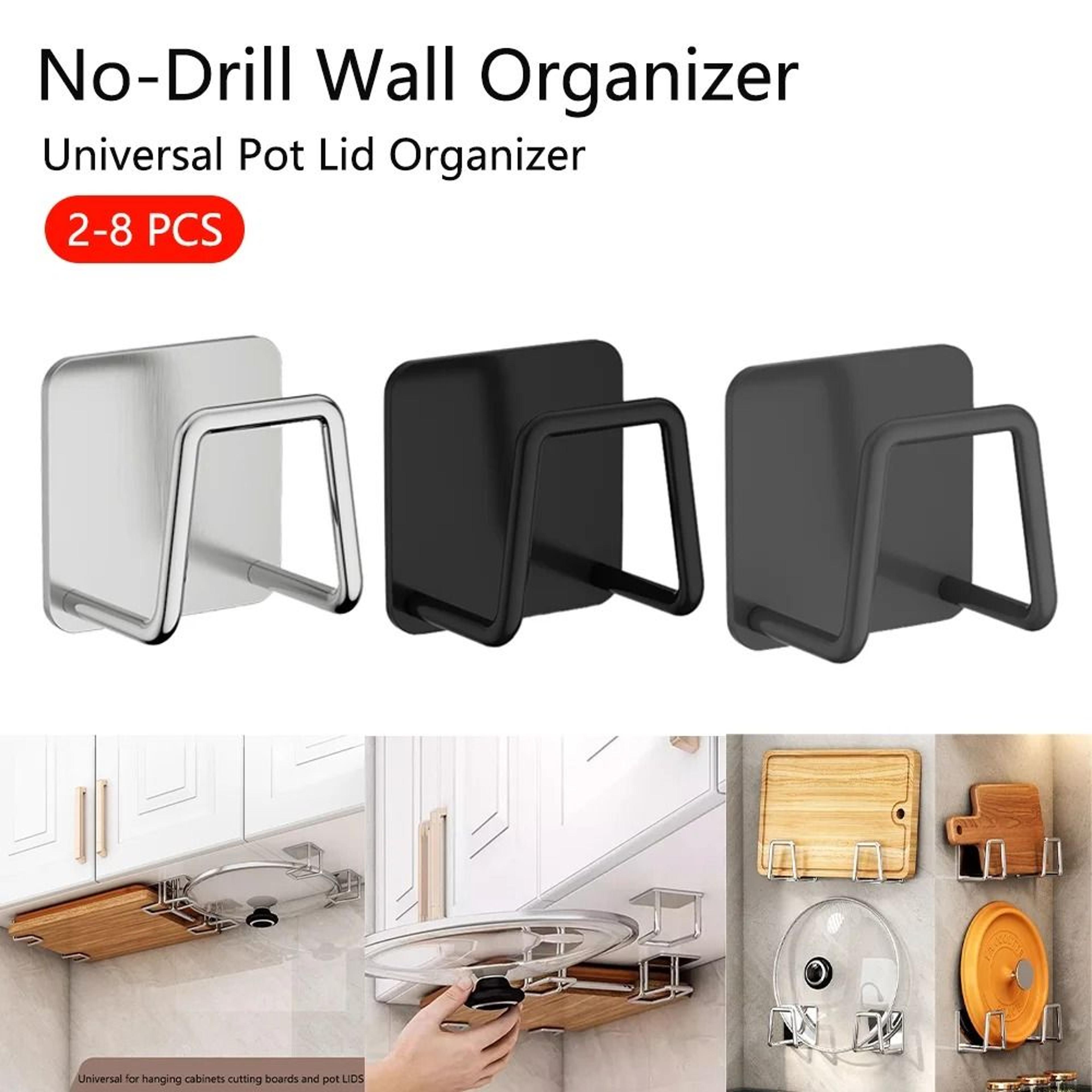 Wall Mounted Pot Lid Holder And Kitchen Storage Rack 1