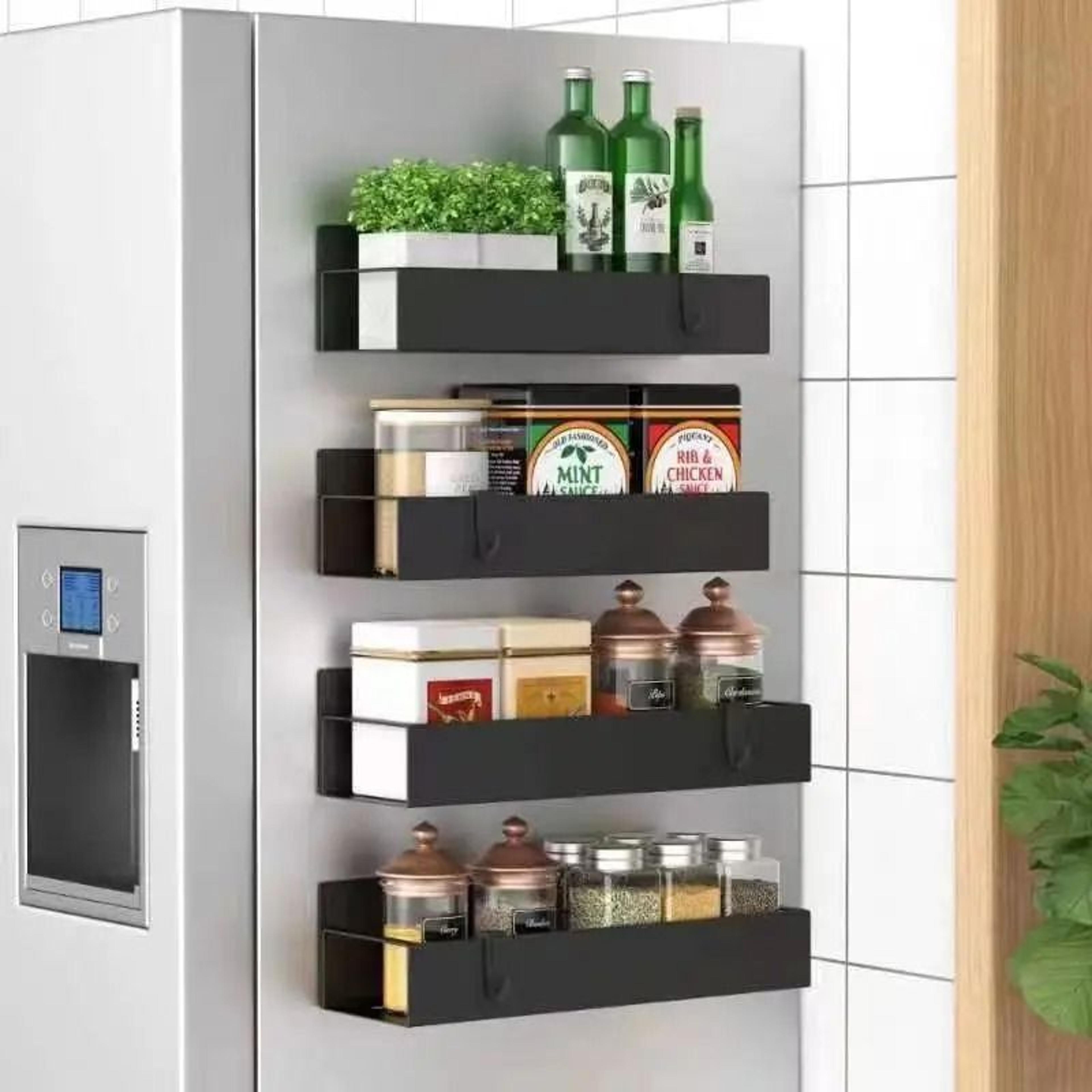 Magnetic Refrigerator Side Storage Shelf 0