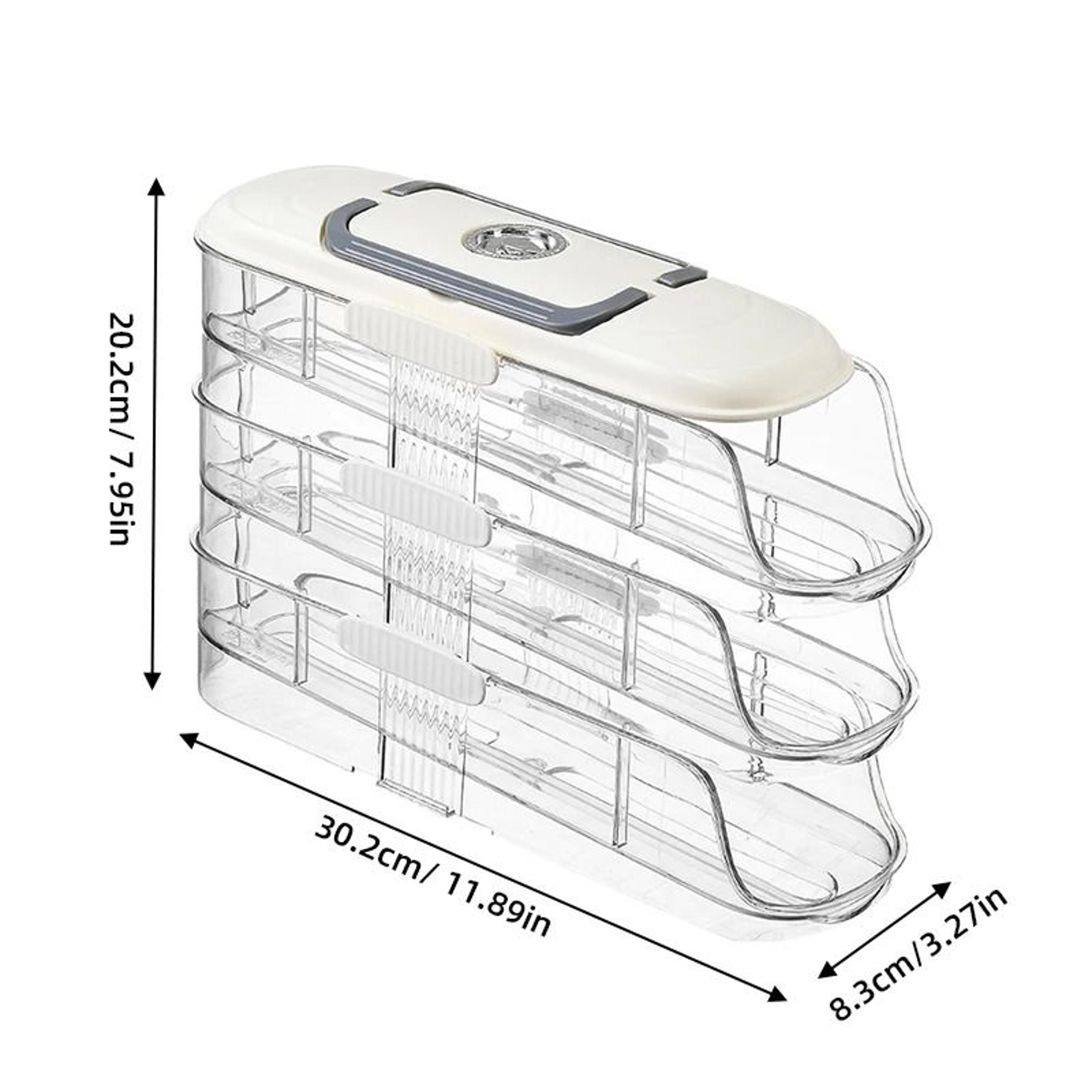 Automatic Rolling Egg Holder For Refrigerator Storage 7