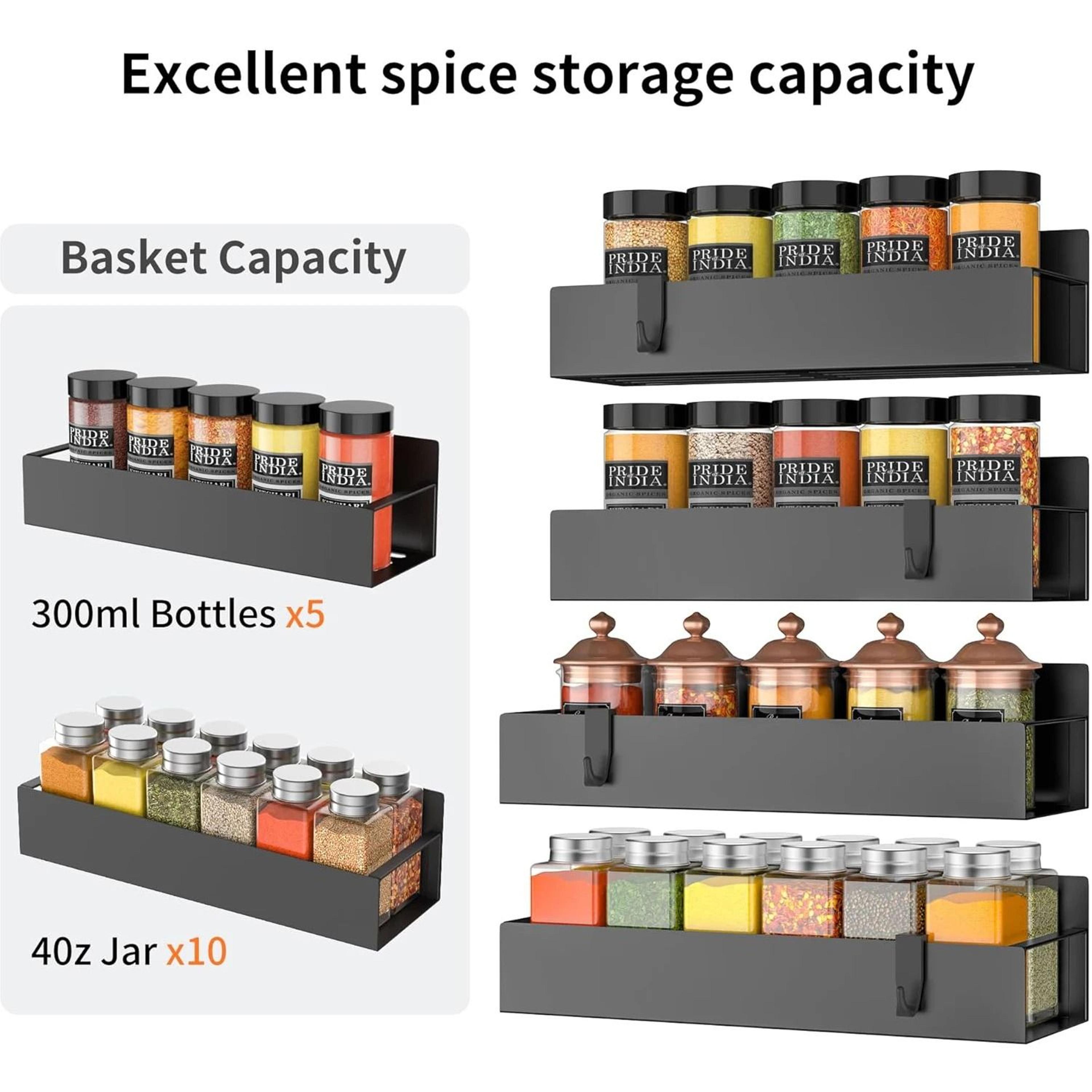 Magnetic Spice Rack Organizer For Refrigerator And Kitchen Storage 2