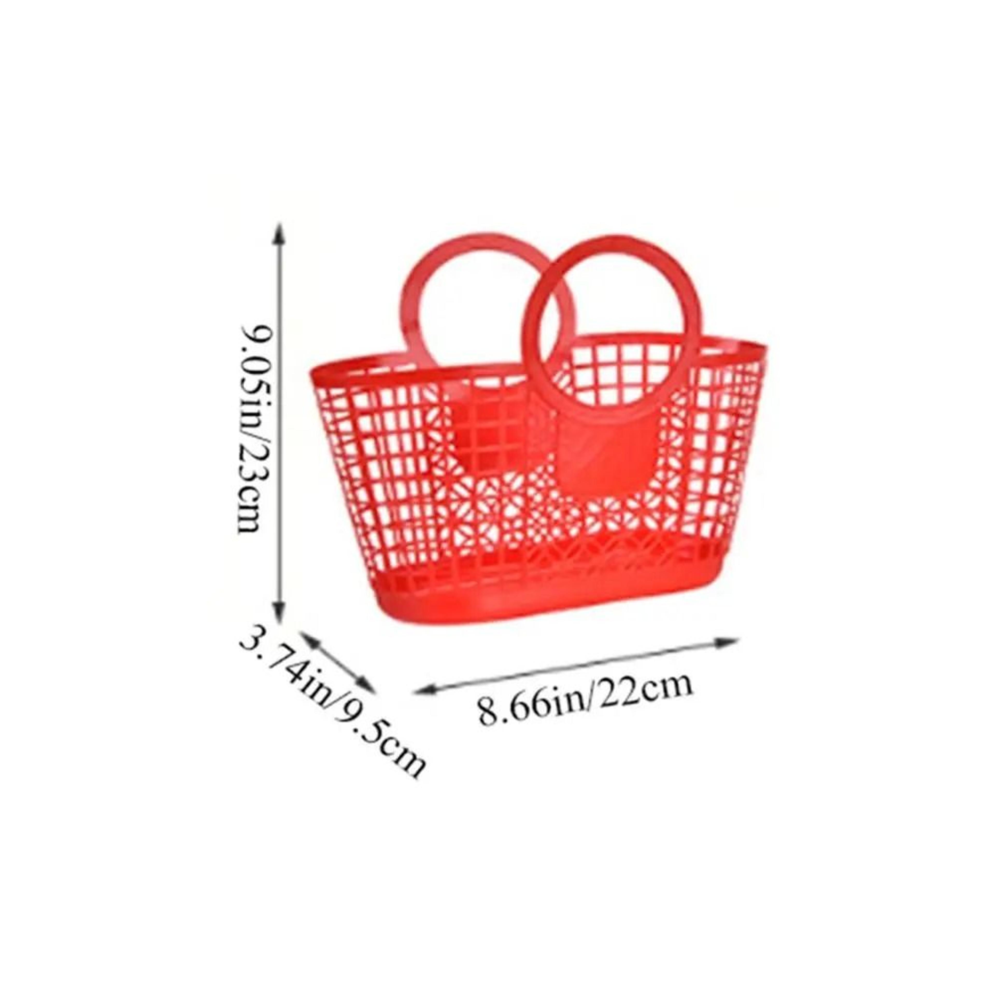 Portable Plastic Storage Basket With Handles 5