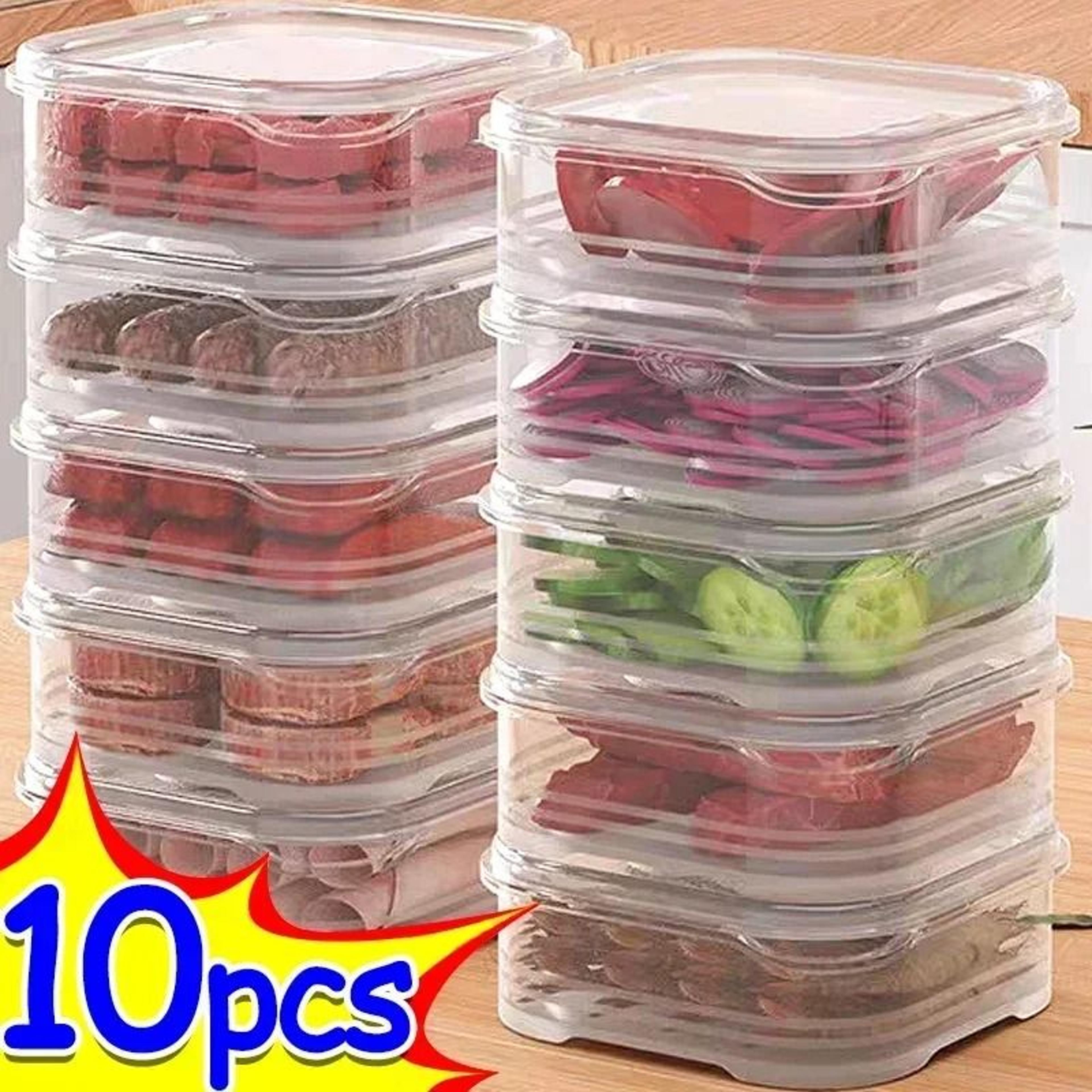 Compartmentalized Freezer Storage Box For Meat And Food Portioning 0
