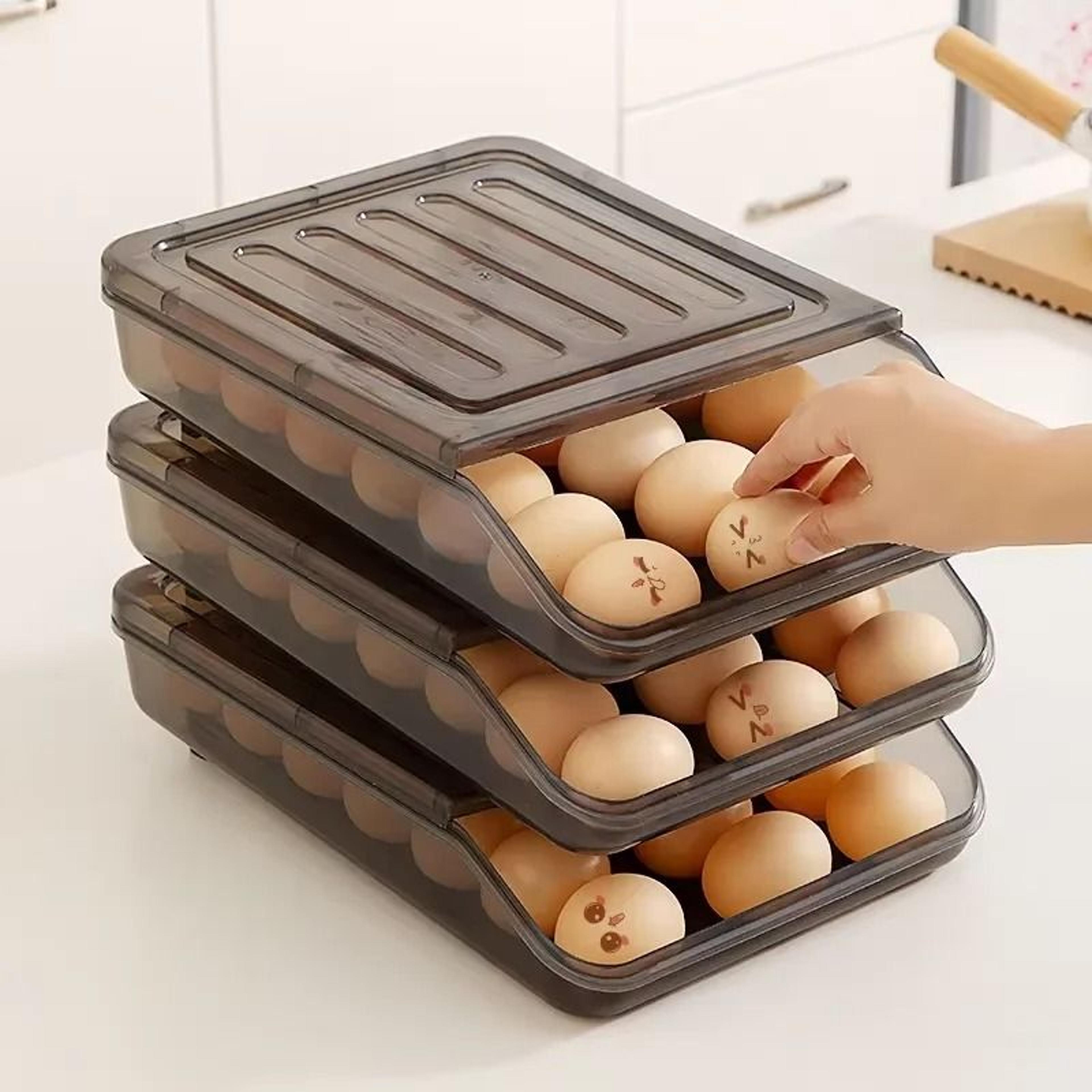 Automatic Rolling Multi Layer Egg Holder For Refrigerator Storage 1