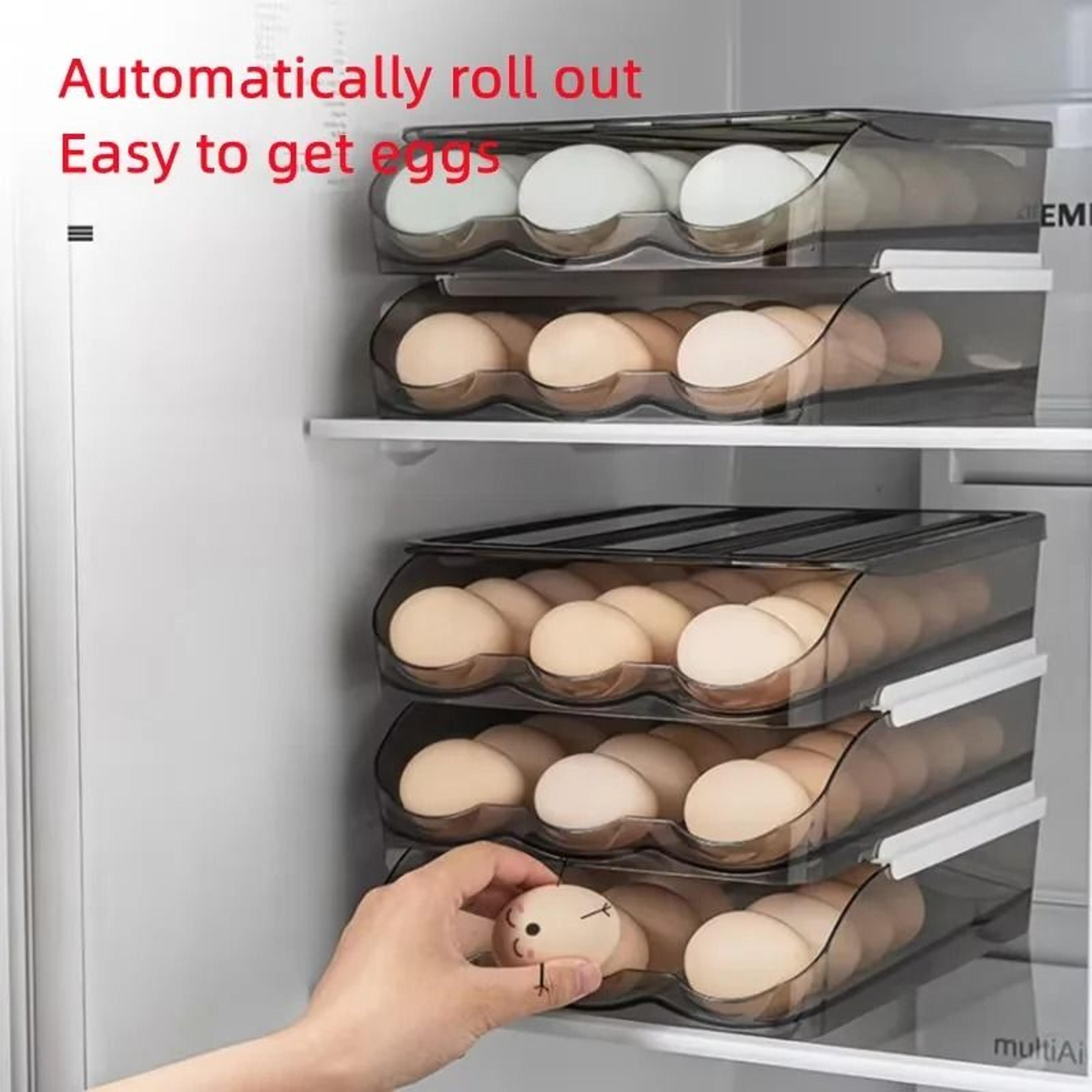 Automatic Rolling Multi Layer Egg Holder For Refrigerator Storage 2