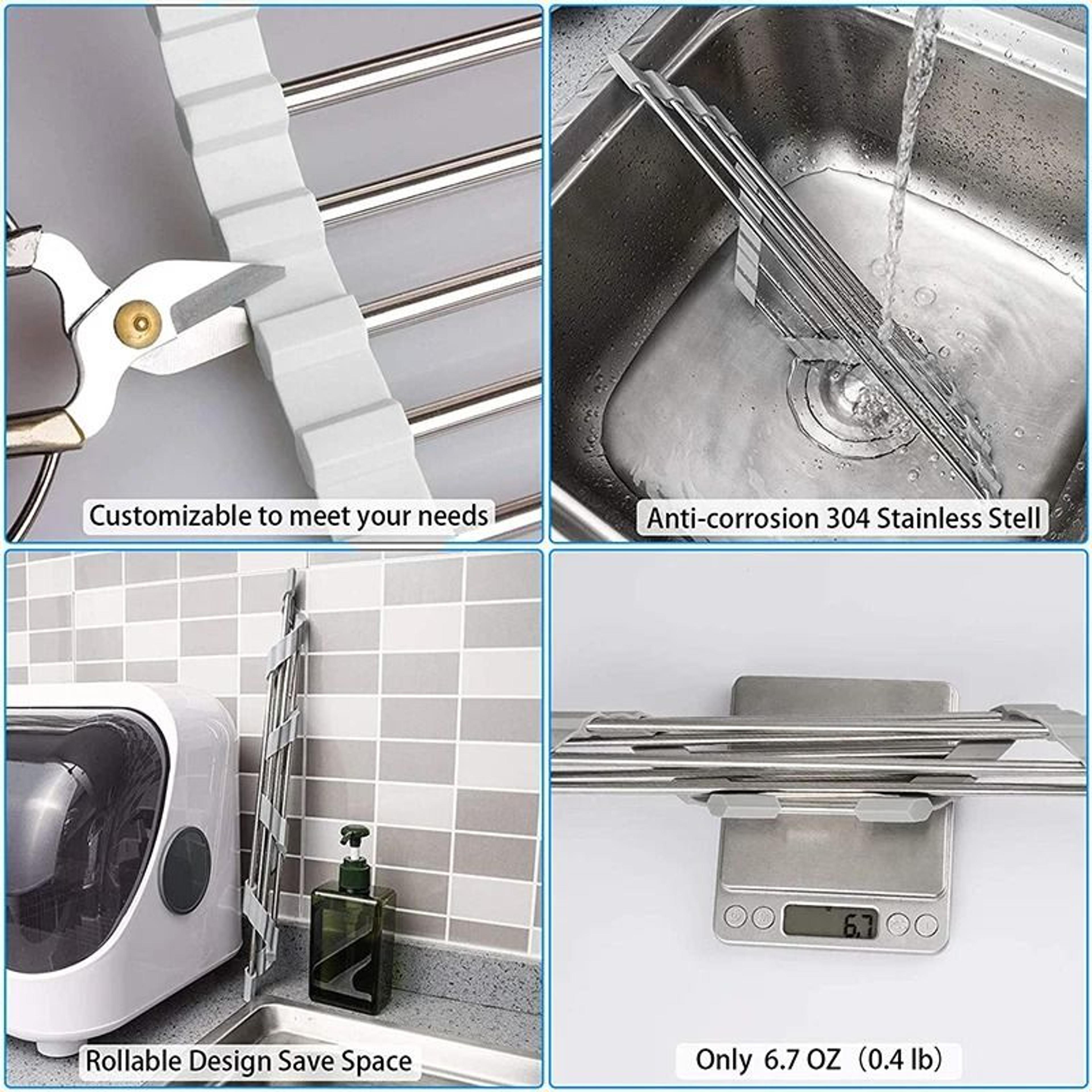 Triangle Roll Up Dish Drying Rack For Sink Corner 2