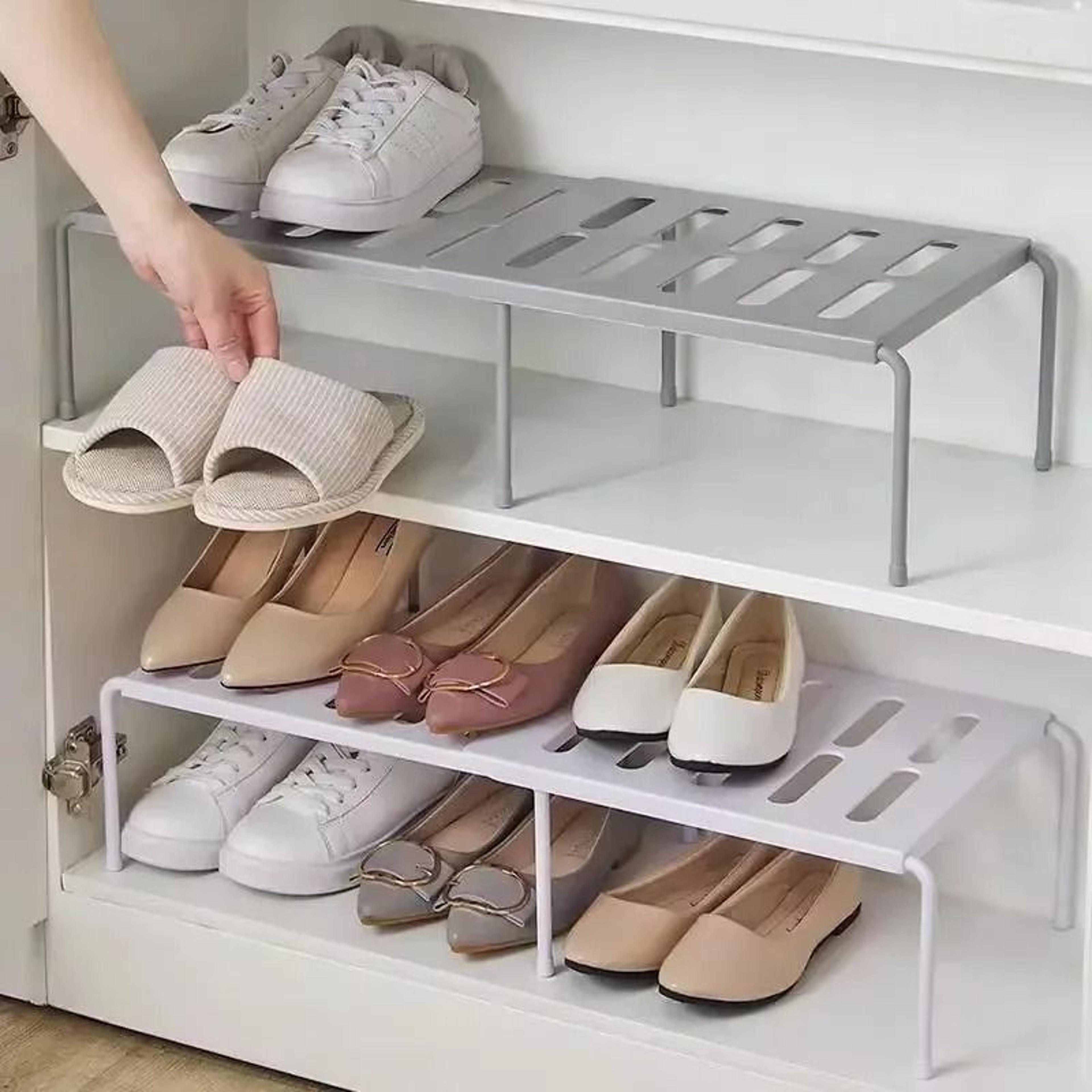 SpaceMax Adjustable Under Sink Storage Rack  Shoe Organizer 2