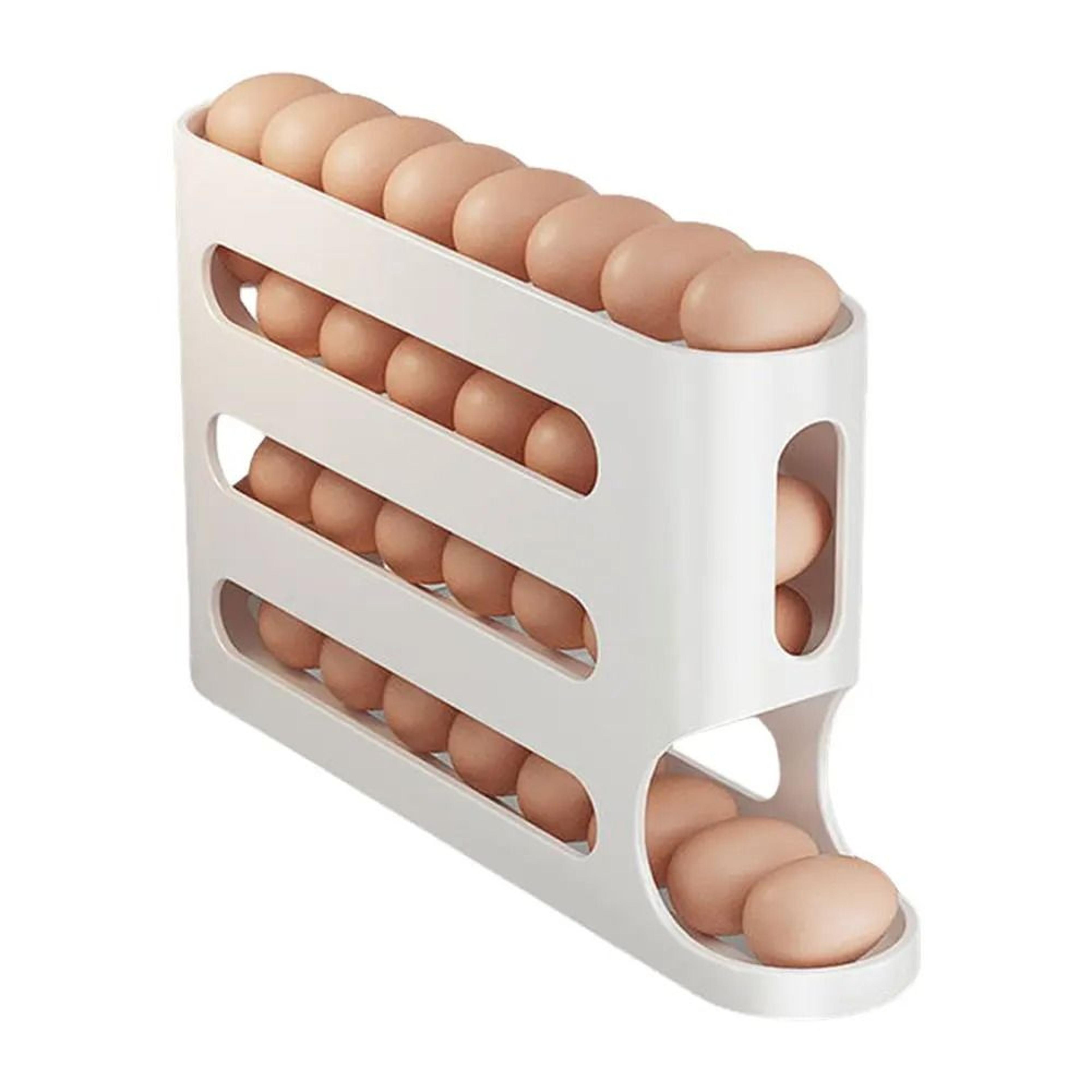 RollFlow 4Tier Auto Rolling Egg Organizer For Refrigerator Storage 3