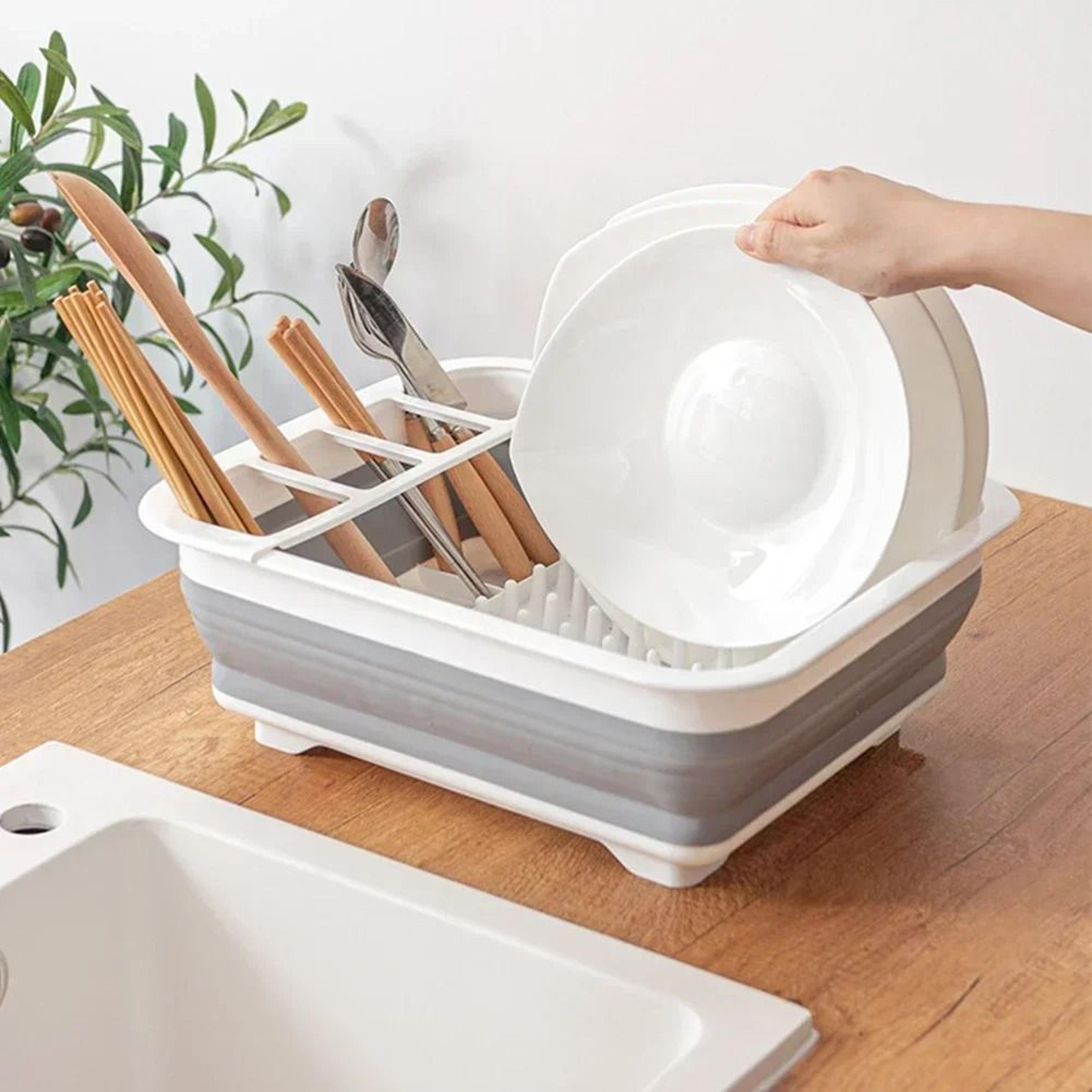 FoldAway Collapsible Dish Drying Rack For Kitchen Camping  RV Use 3