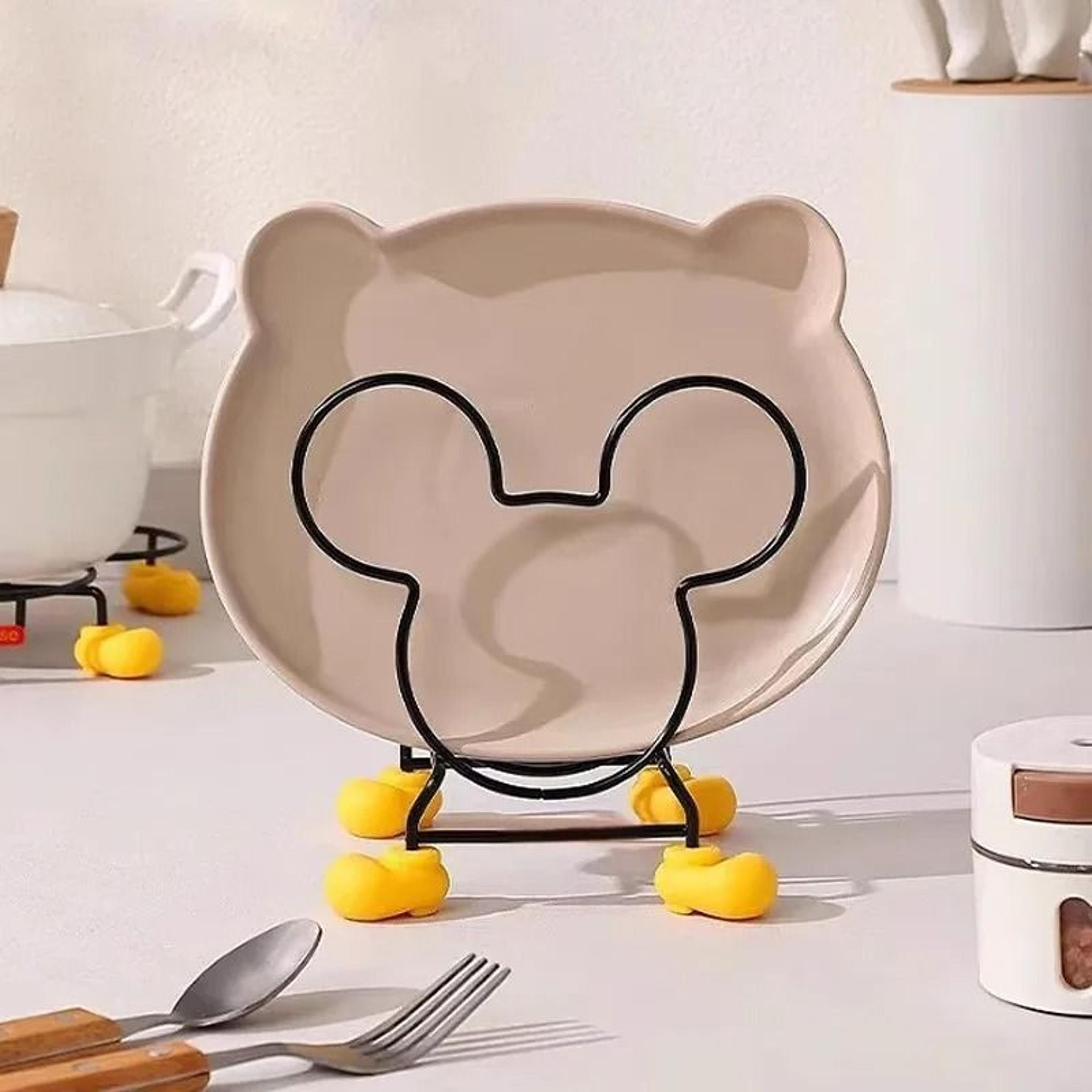 Mickey Multifunction Kitchen Insulation Rack  Pot Lid Organizer 5