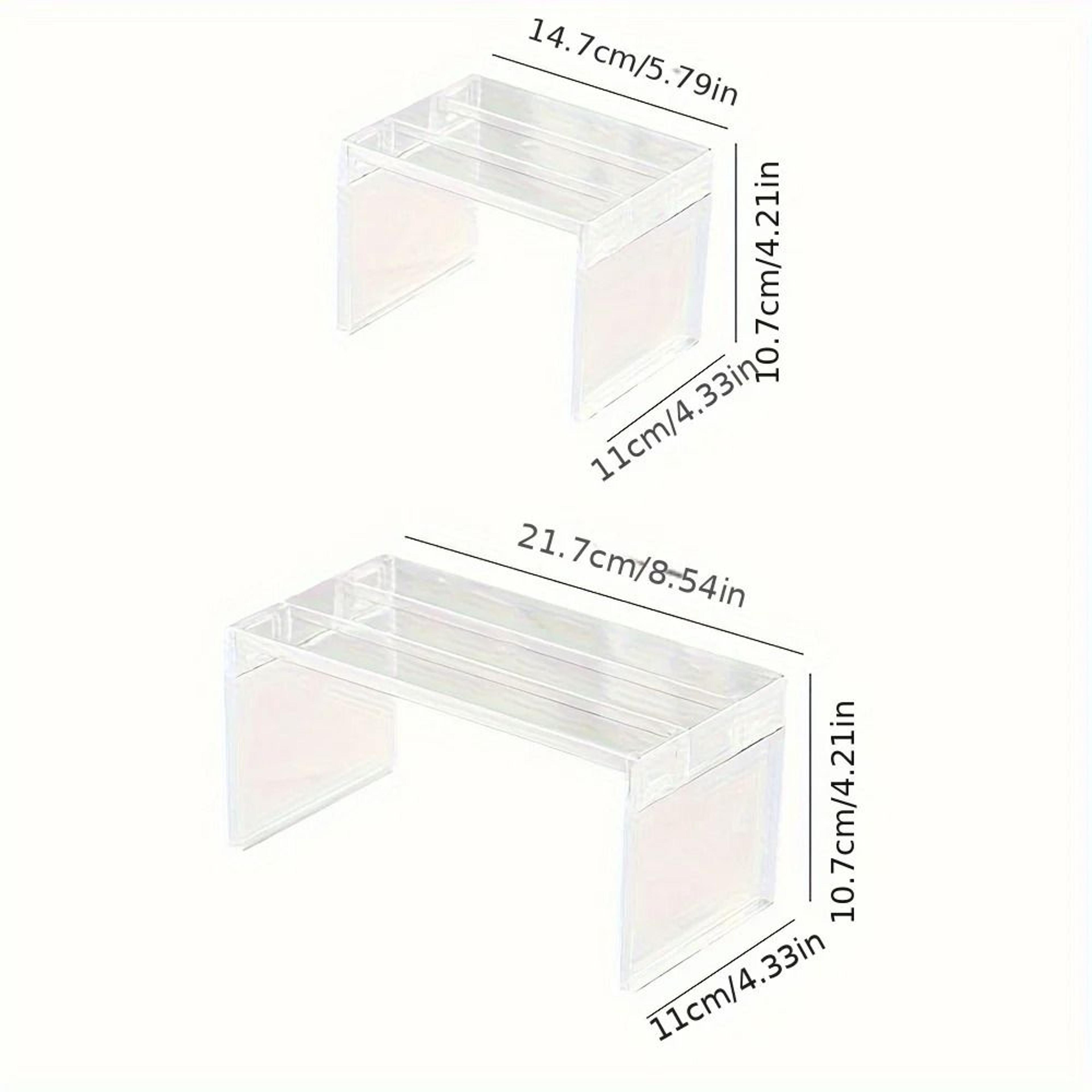 Stackable SpaceSaving Storage Shelf For Refrigerator Cosmetics  Collectibles 5