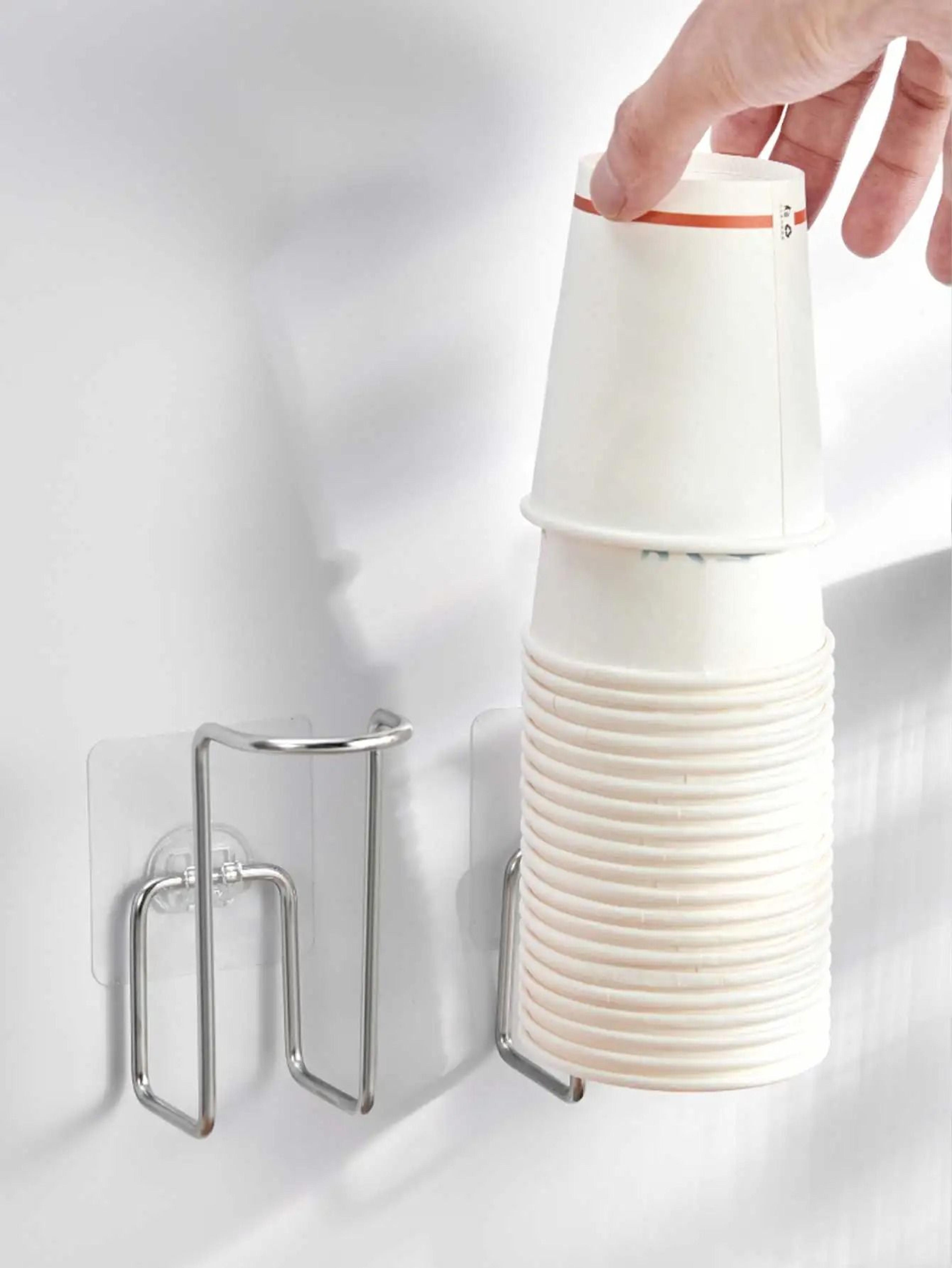 wall mounted stainless steel paper cup dispenser holder for kitchen, office & water stations