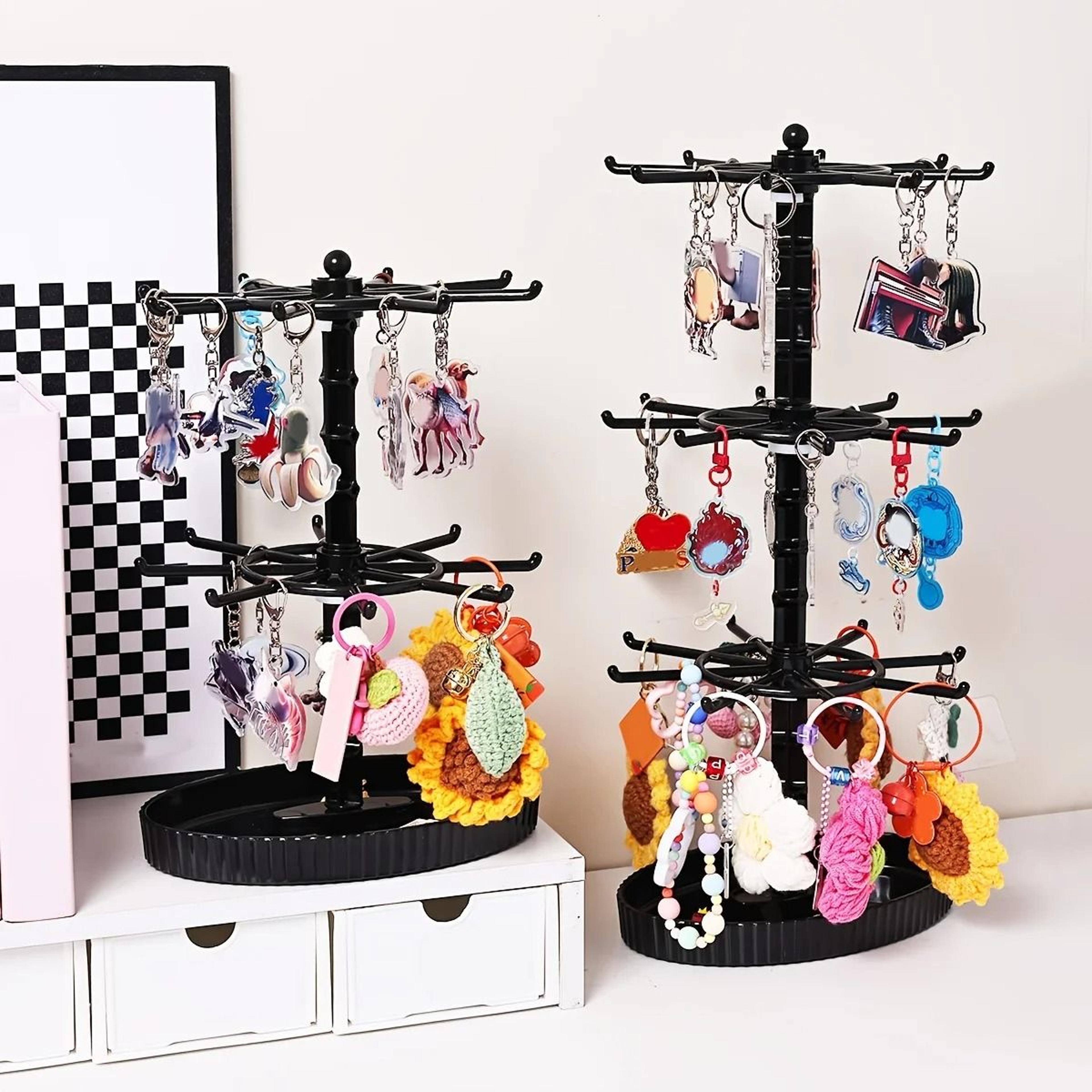 MultiLayer Rotating Jewelry Organizer Stand For Keychains Bracelets Necklaces  Accessories 2