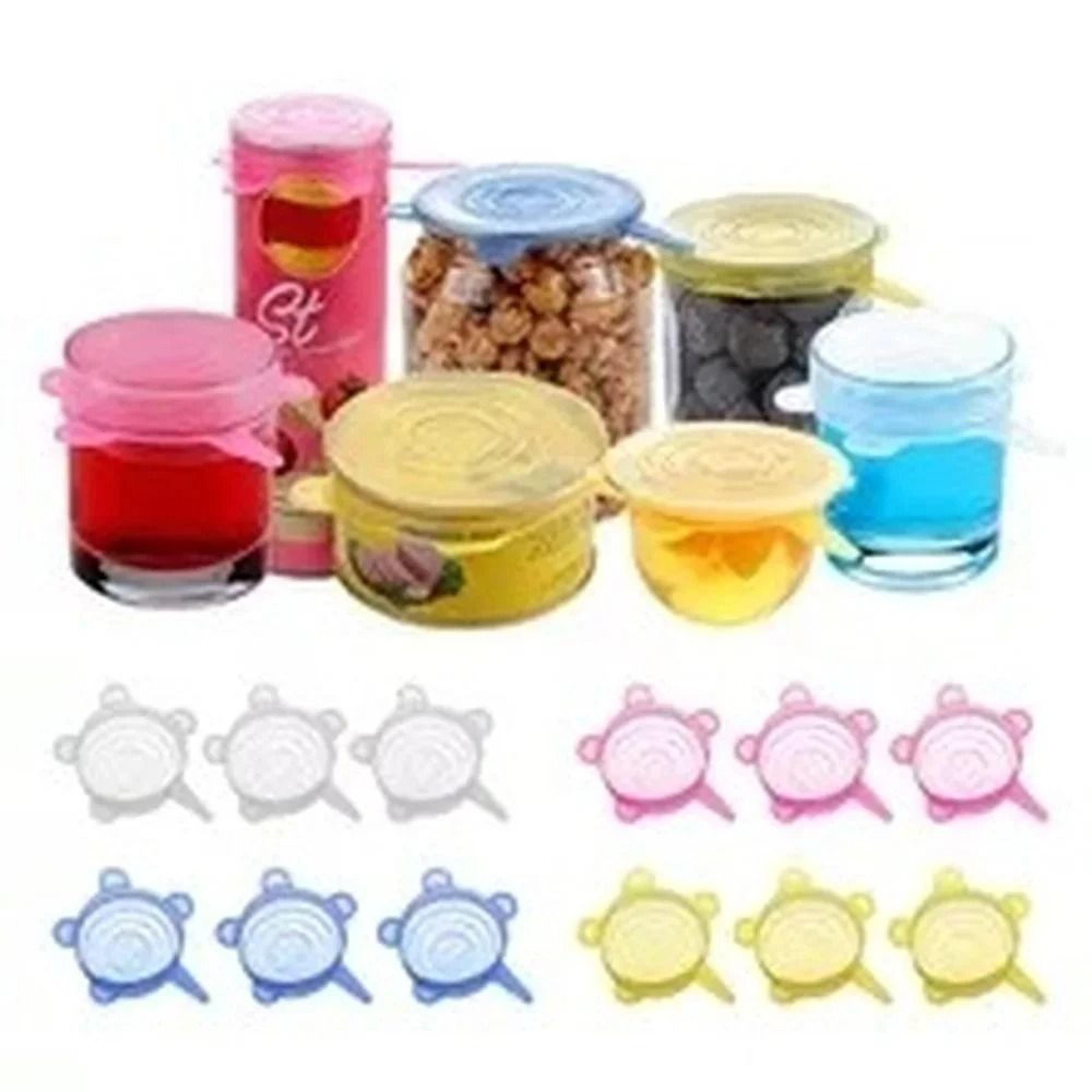 13Piece Reusable Silicone Stretch Lids Set For Bowls Cups Cans  Food Storage 0