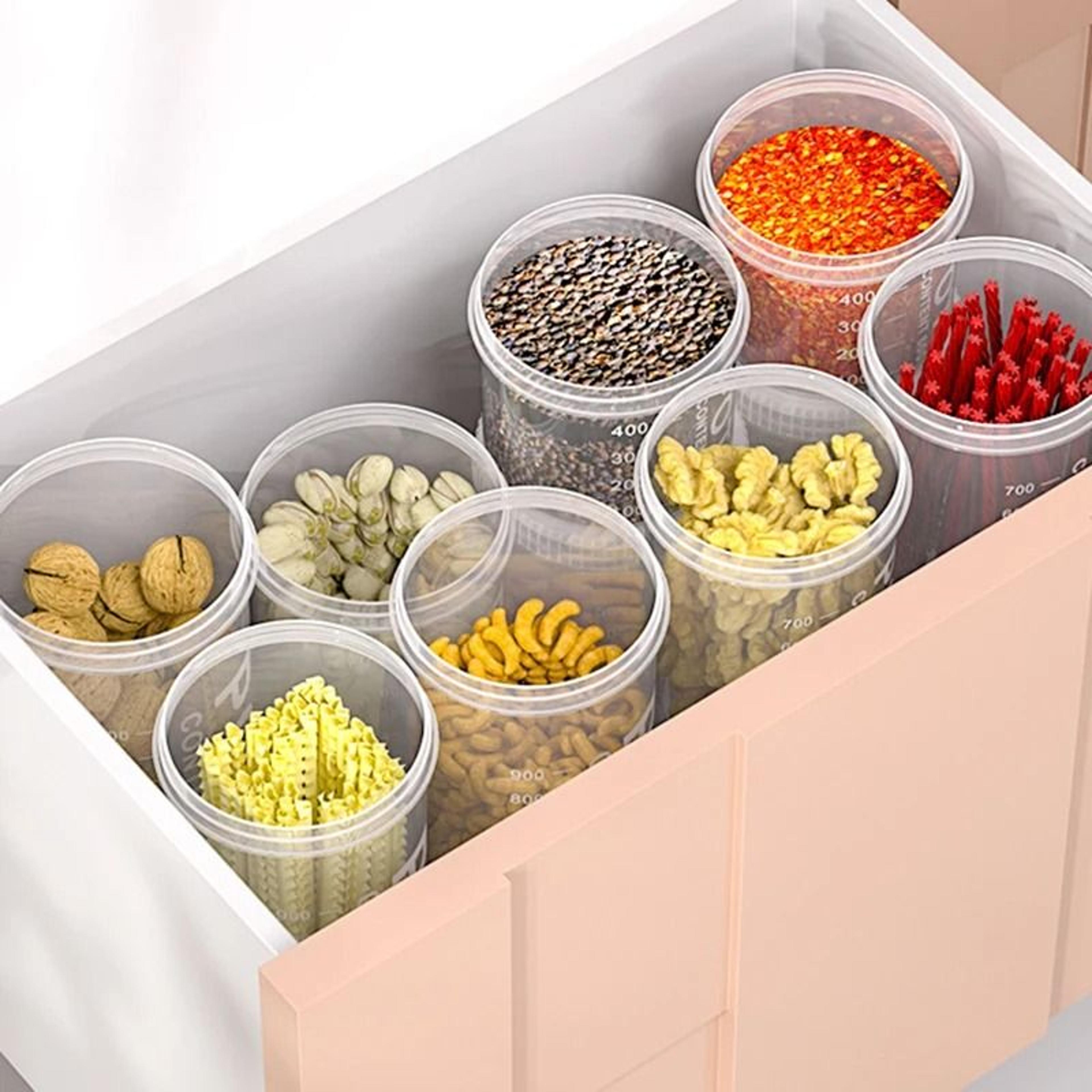 Airtight Grain  Spice Storage Container Set With Measurement Marks And Freshness Seal 3