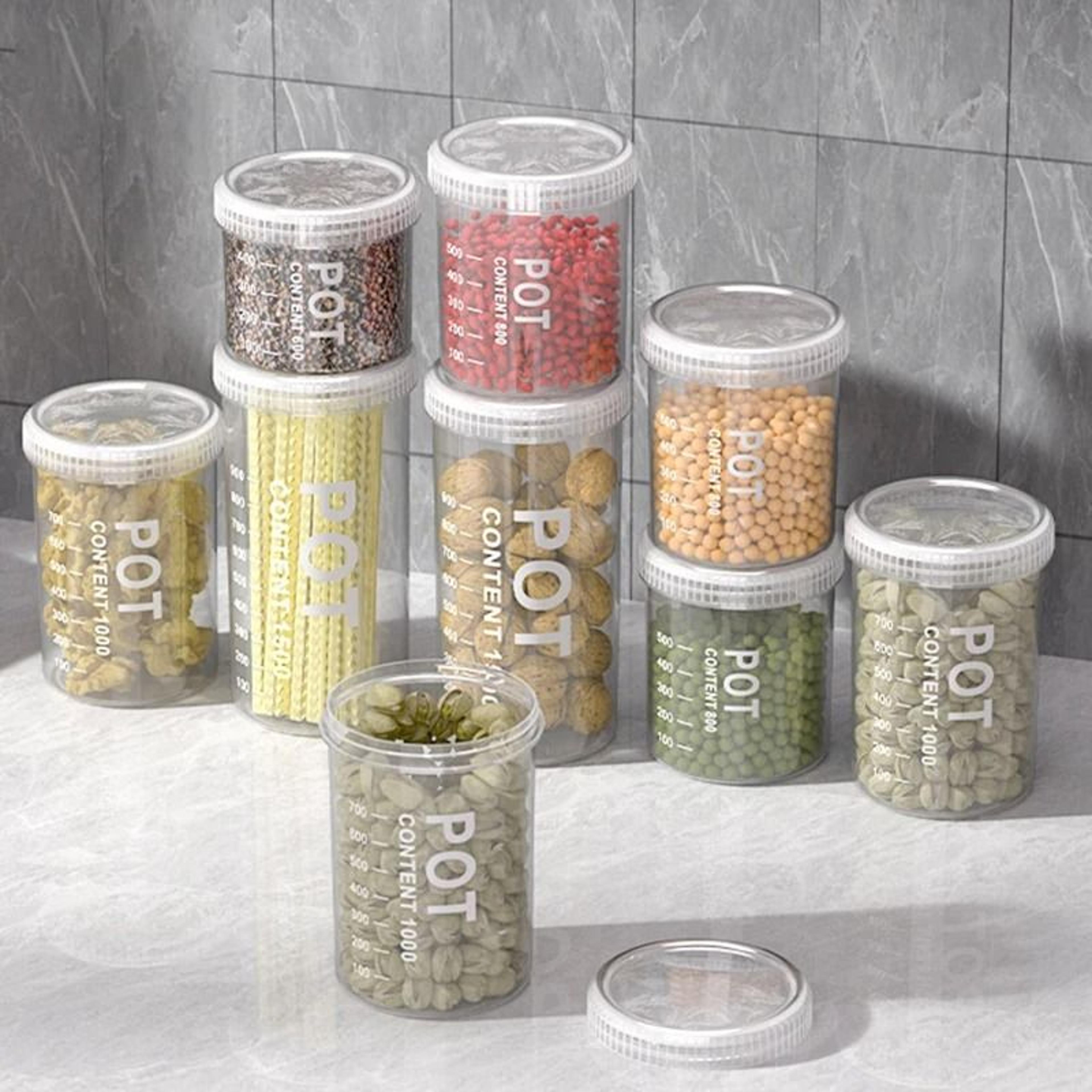 Airtight Grain  Spice Storage Container Set With Measurement Marks And Freshness Seal 6