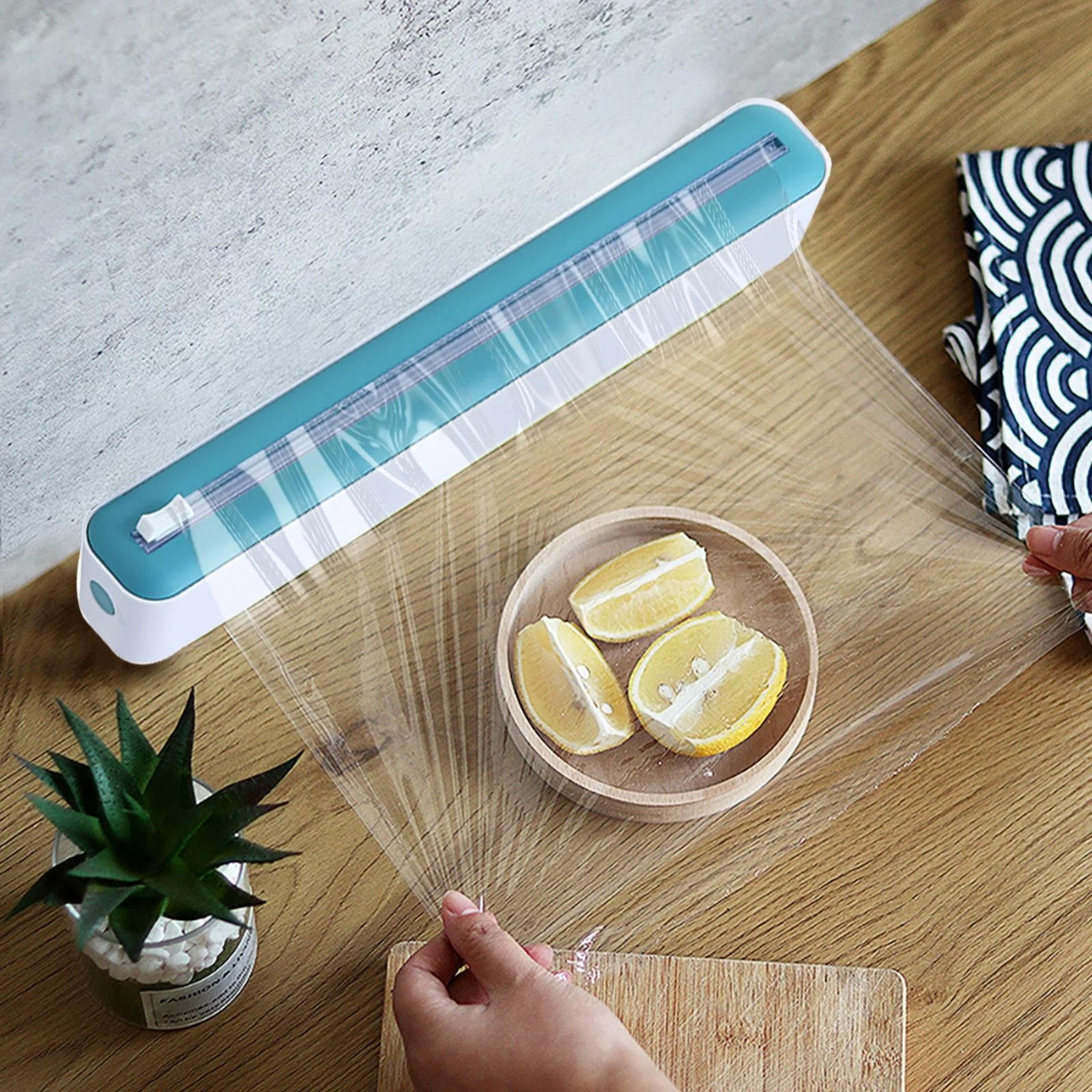 Refillable Food Wrap Dispenser With Slide Cutter For Plastic Wrap Foil  Baking Paper 3
