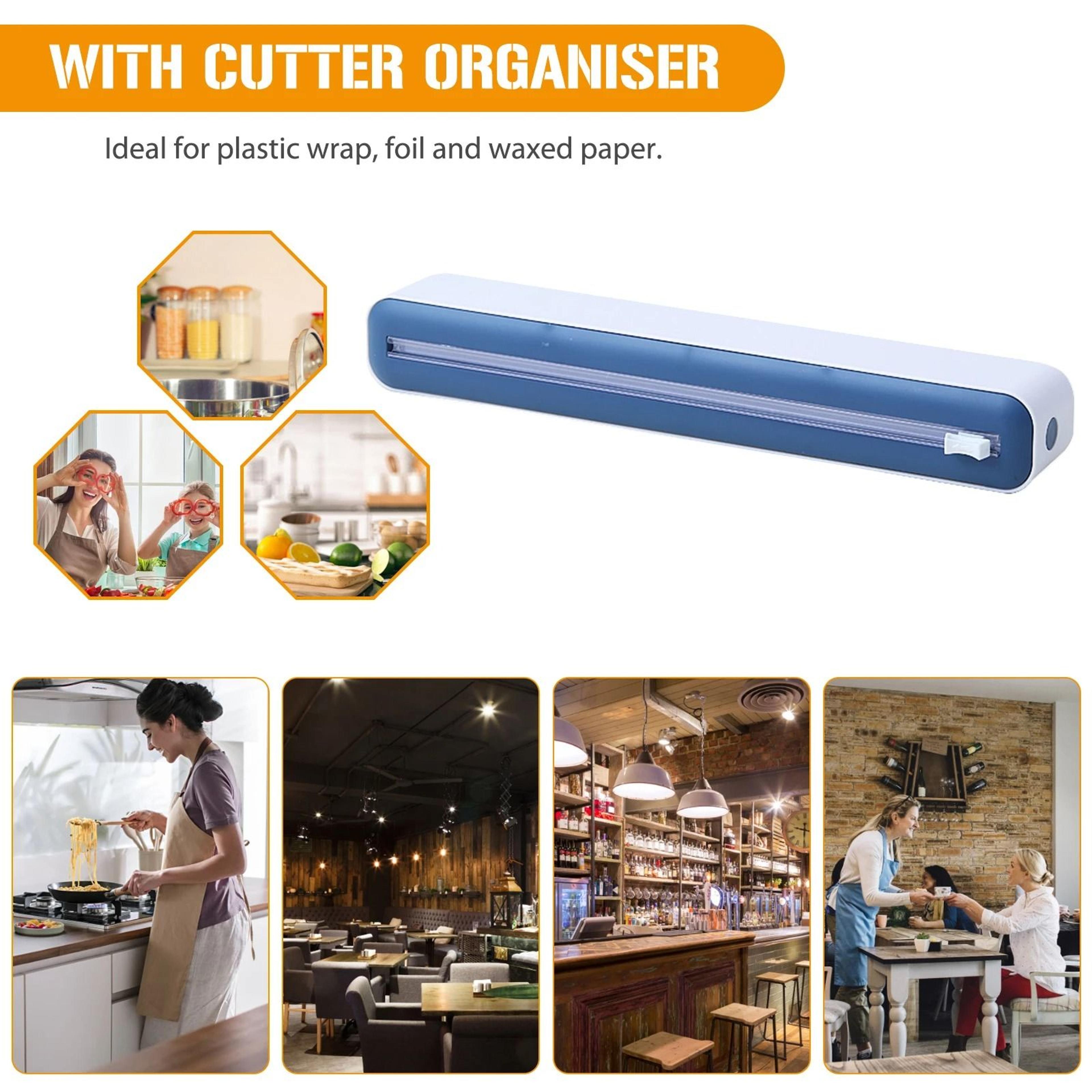 Refillable Food Wrap Dispenser With Slide Cutter For Plastic Wrap Foil  Baking Paper 4