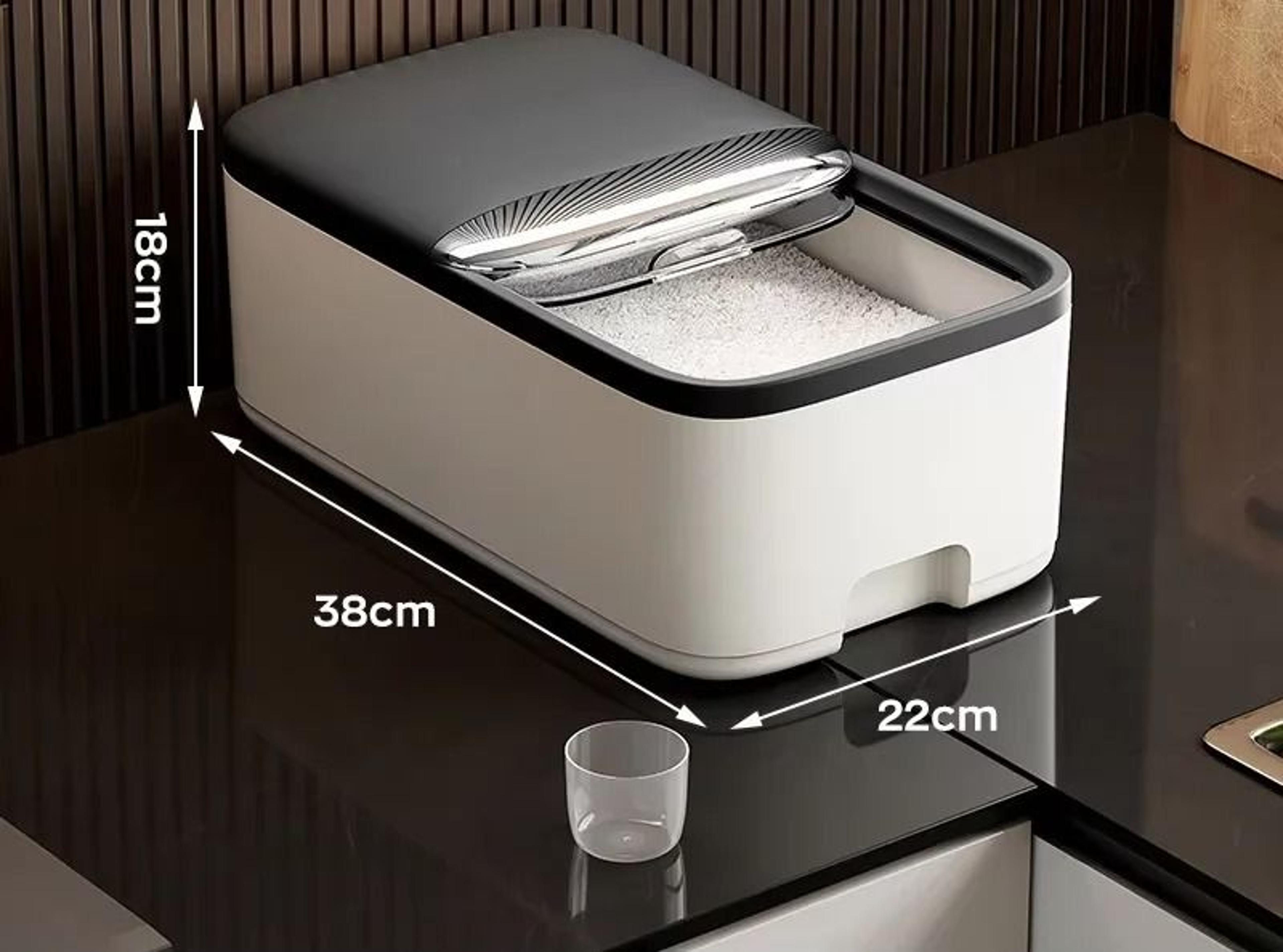 Large Capacity Airtight Rice Storage Container With Measuring Cup For Grains  Dry Food Organization 9