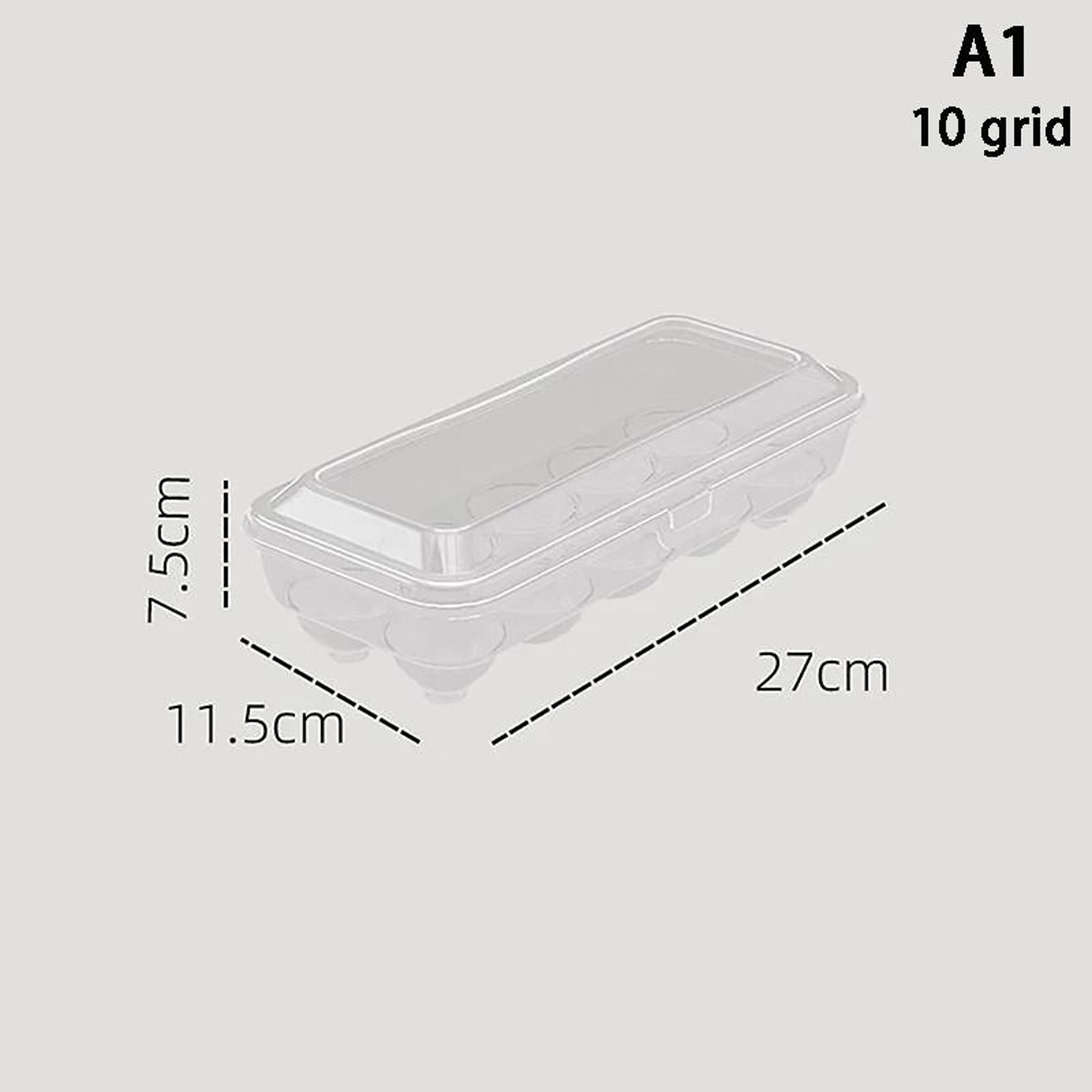 Transparent Egg Storage Container With 1015 Grid Compartments FreshKeeping Refrigerator Organizer 7