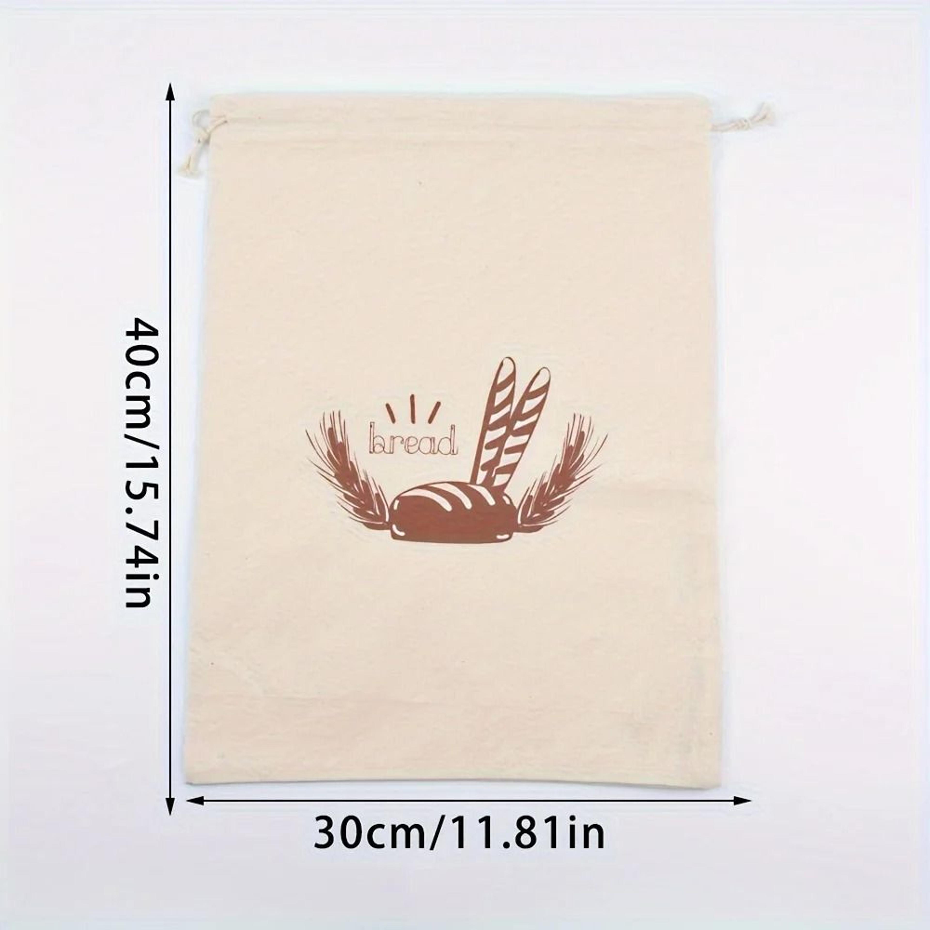 Reusable Linen Bread Storage Bag EcoFriendly Cotton Drawstring Loaf  Baguette Keeper 9