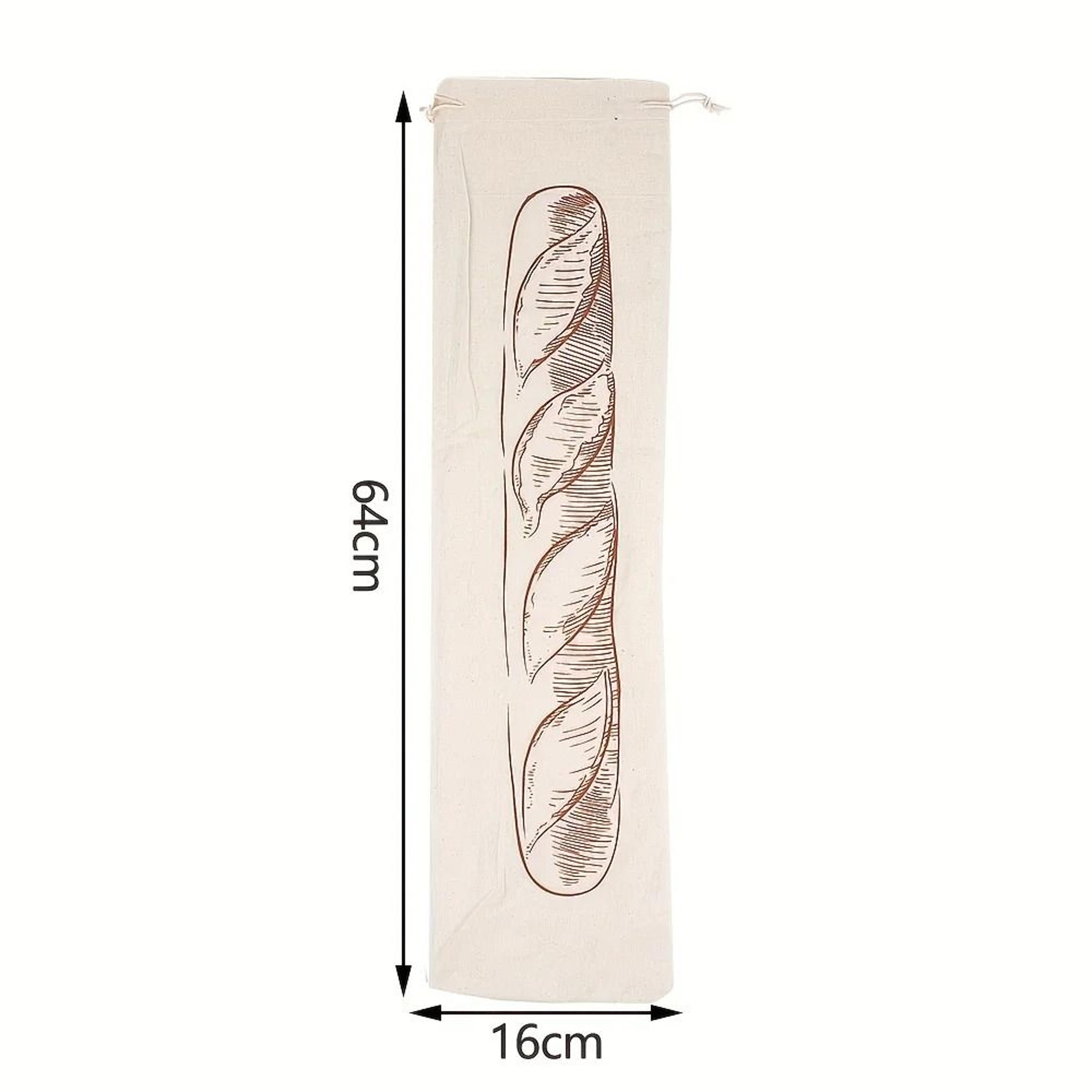 Reusable Linen Bread Storage Bag EcoFriendly Cotton Drawstring Loaf  Baguette Keeper 7