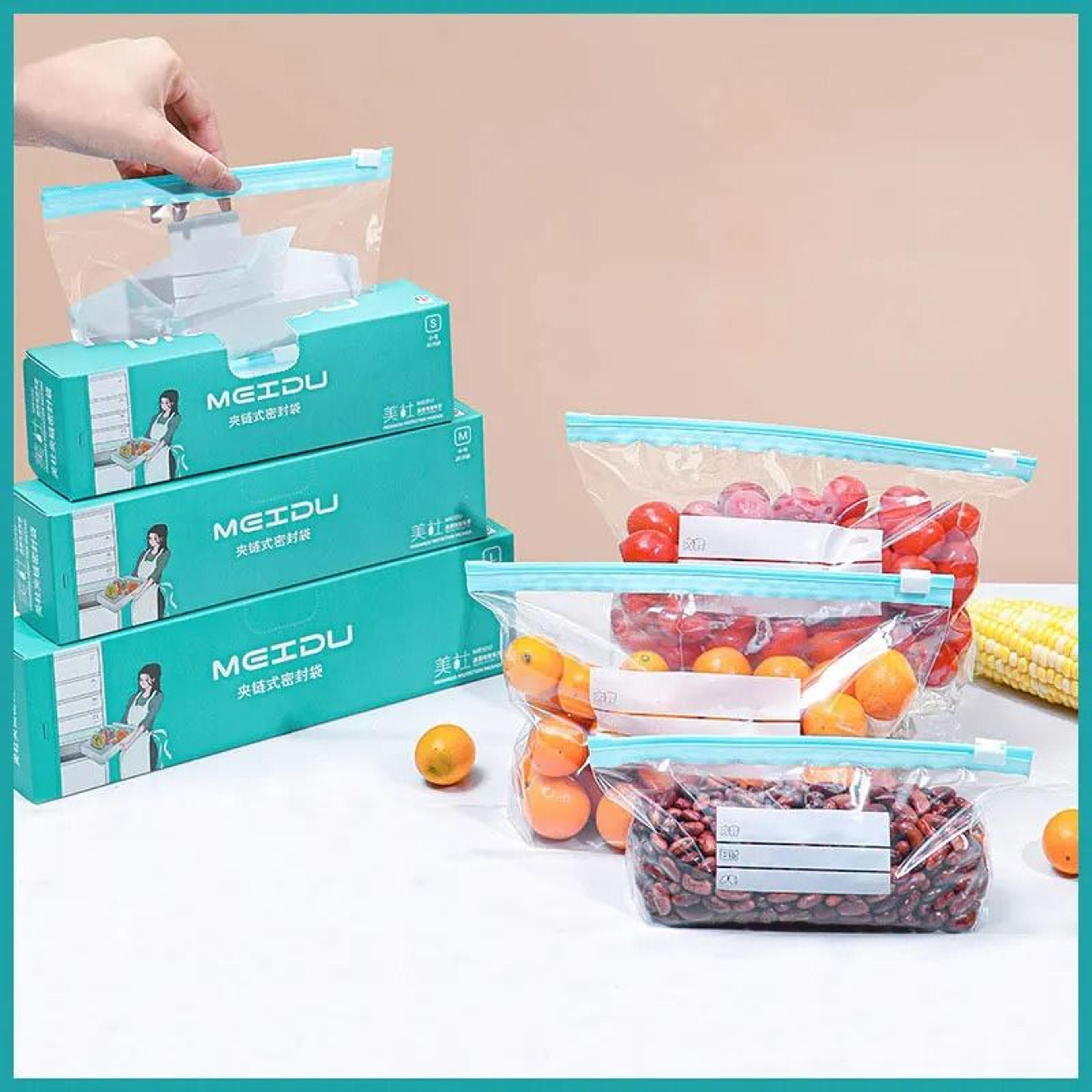 Reusable Zip Lock Food Storage Bags Leakproof Freezer  Travel Organizer Set 1