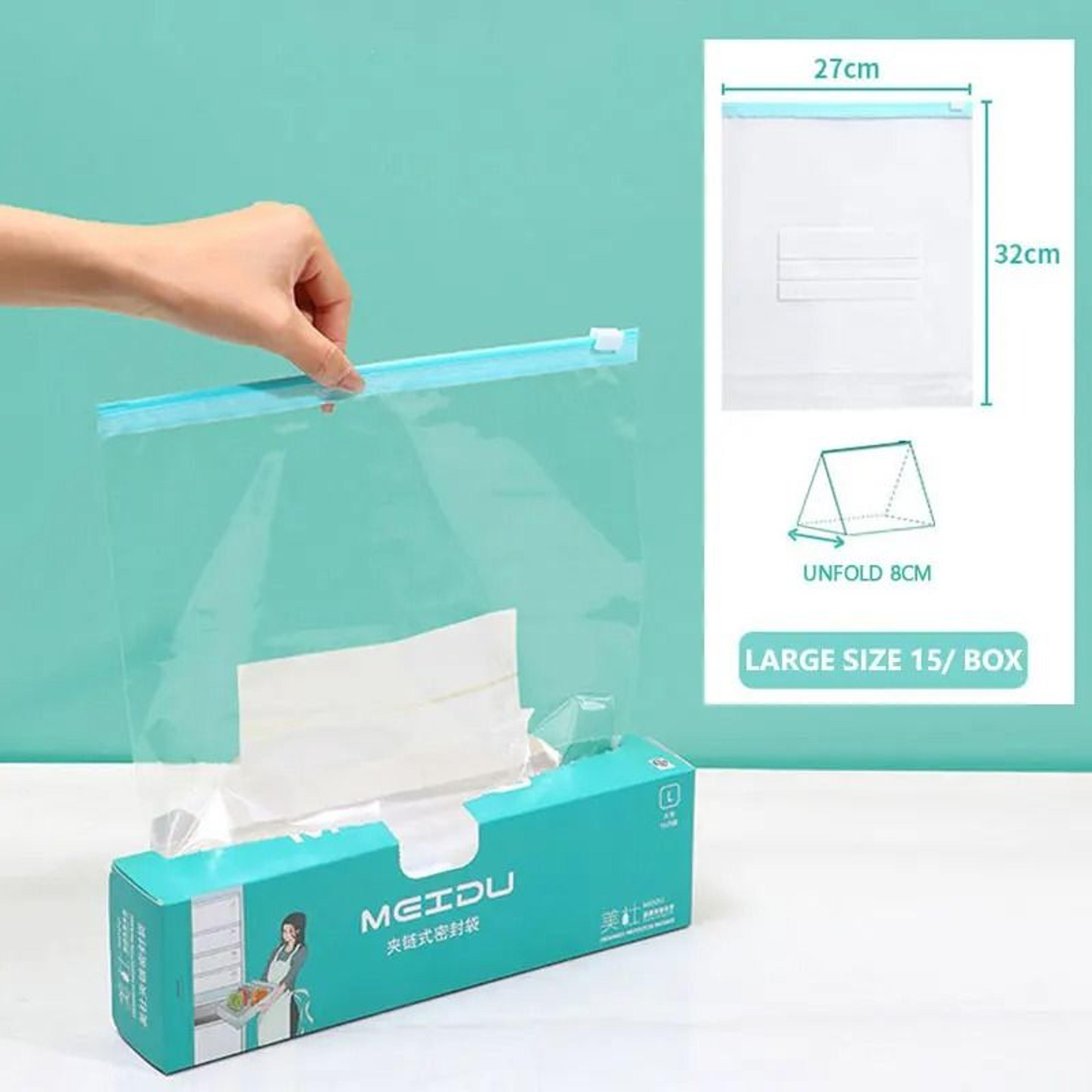 Reusable Zip Lock Food Storage Bags Leakproof Freezer  Travel Organizer Set 8