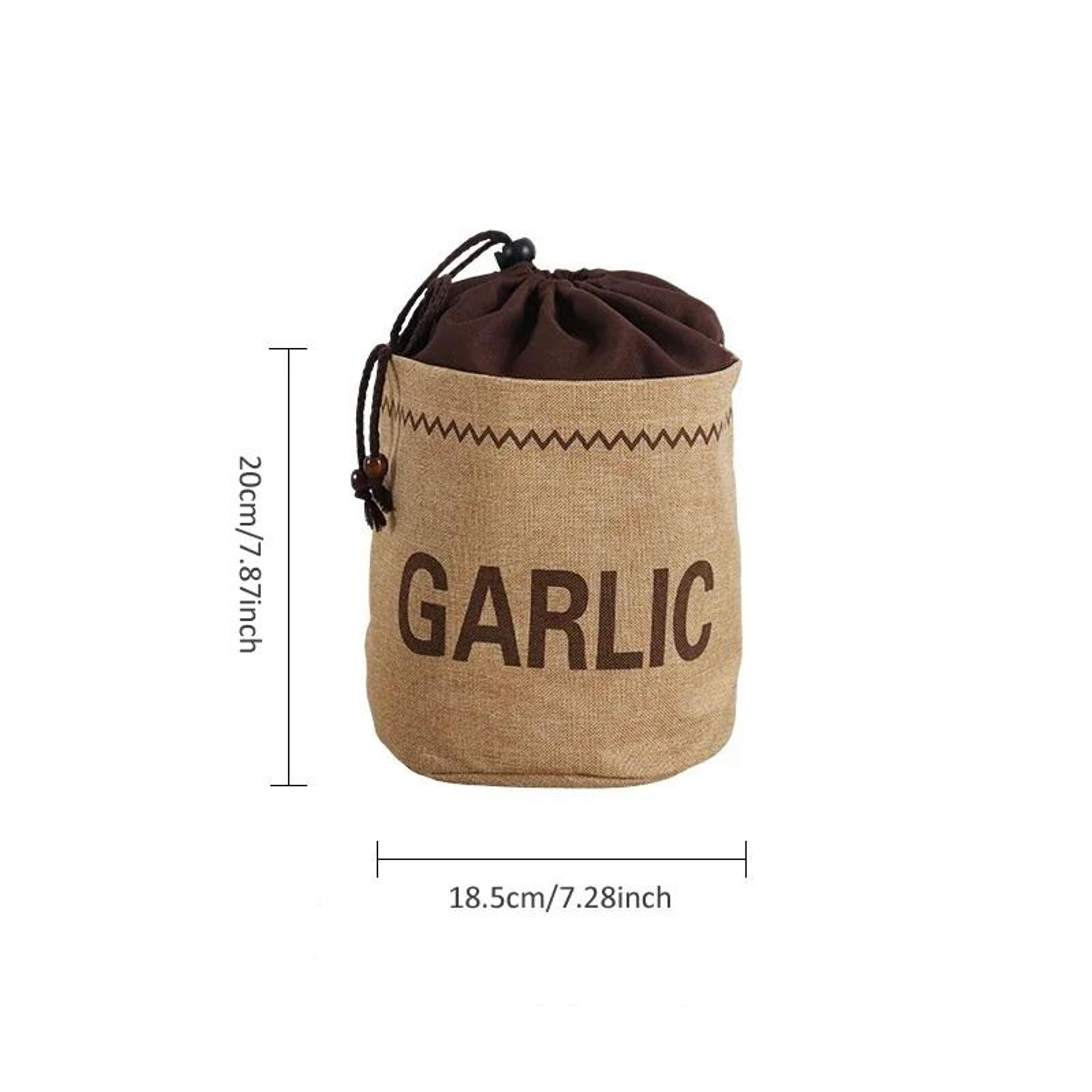 Rustic Burlap Potato  Onion Storage Bag Breathable Drawstring Vegetable Organizer For Kitchen Pantr 8