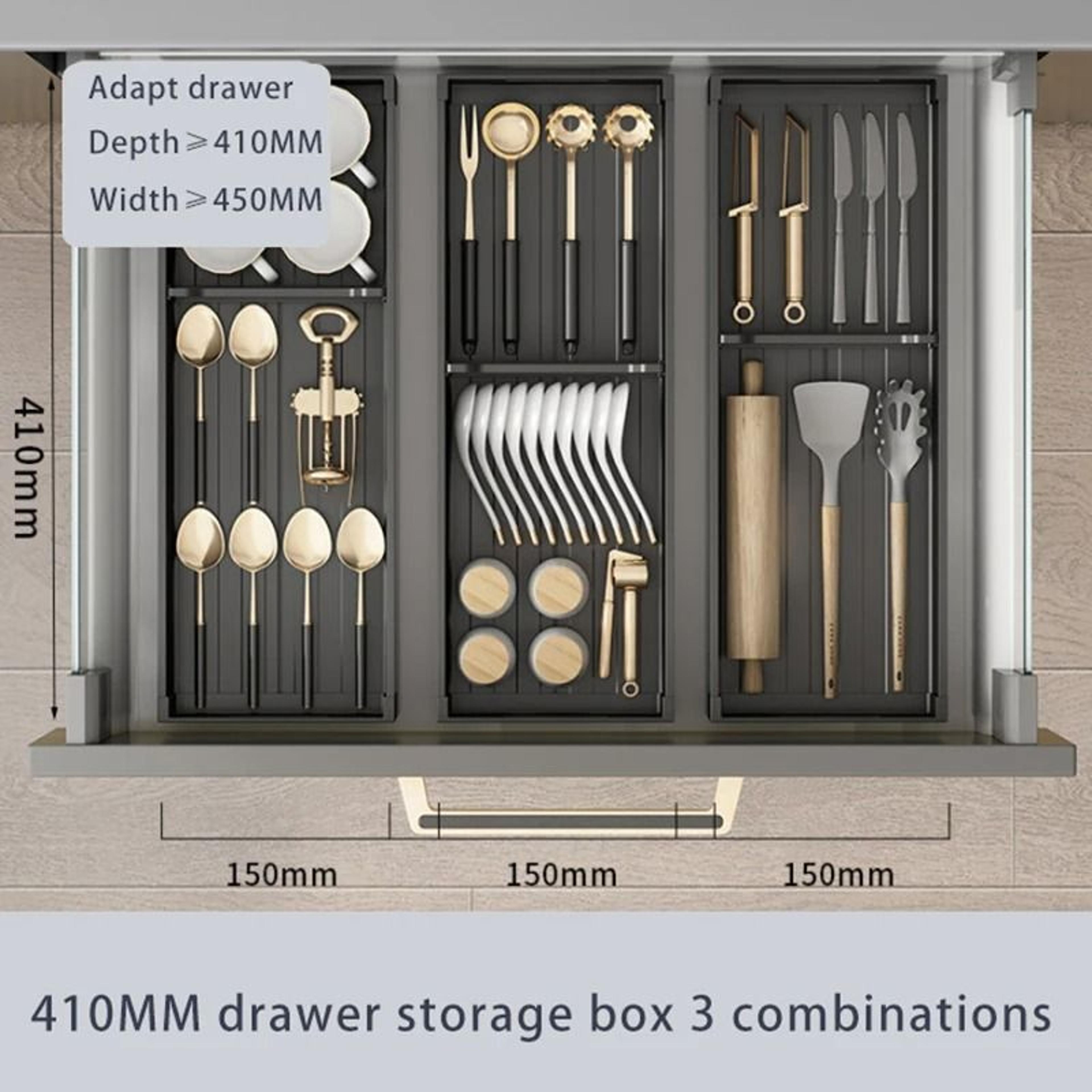 Adjustable Under Cabinet Dish Drying Rack With Retractable Utensil Holder And Sink Organizer 12