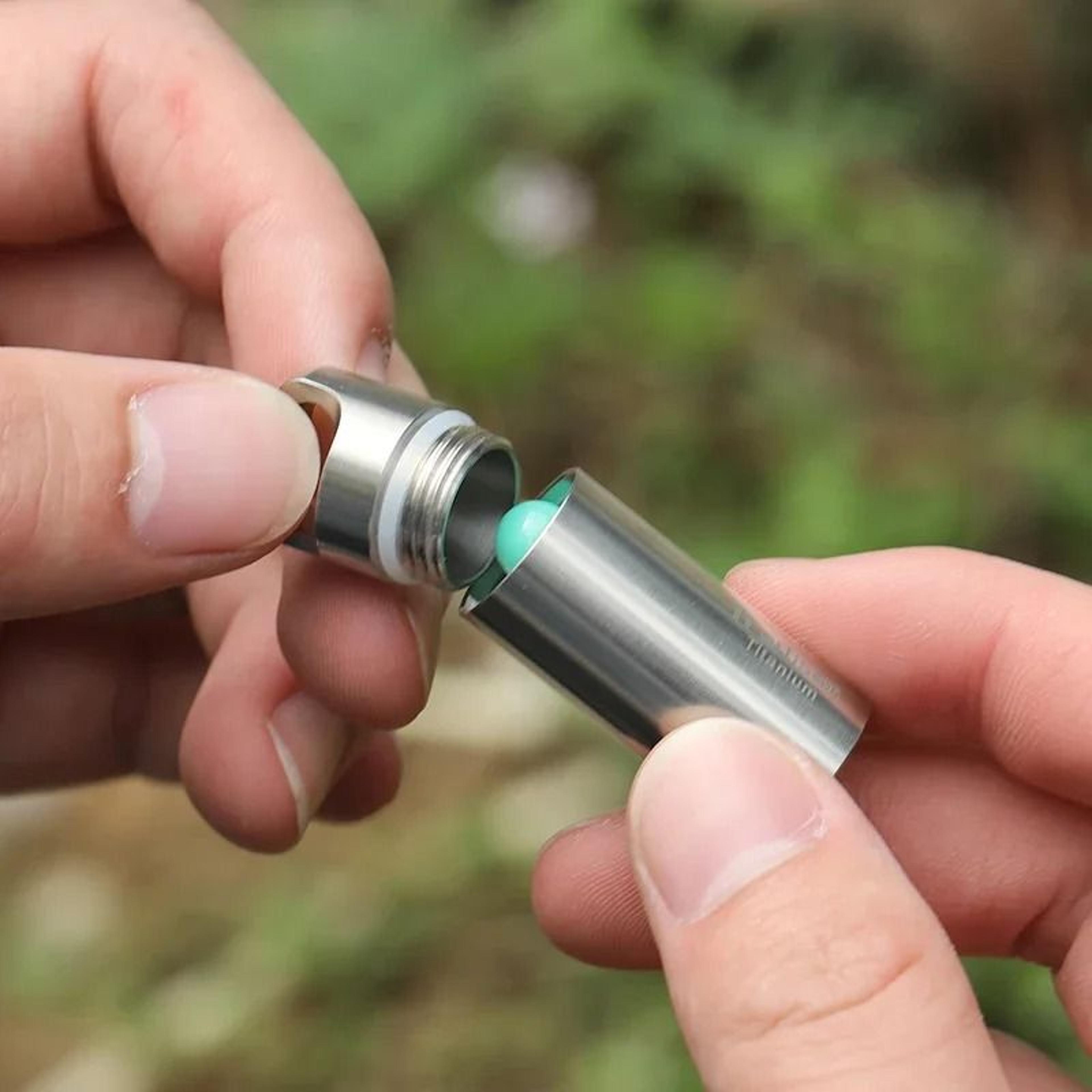 Pure Titanium Waterproof Pill Case Keychain  Portable EDC Medicine Capsule Holder 1
