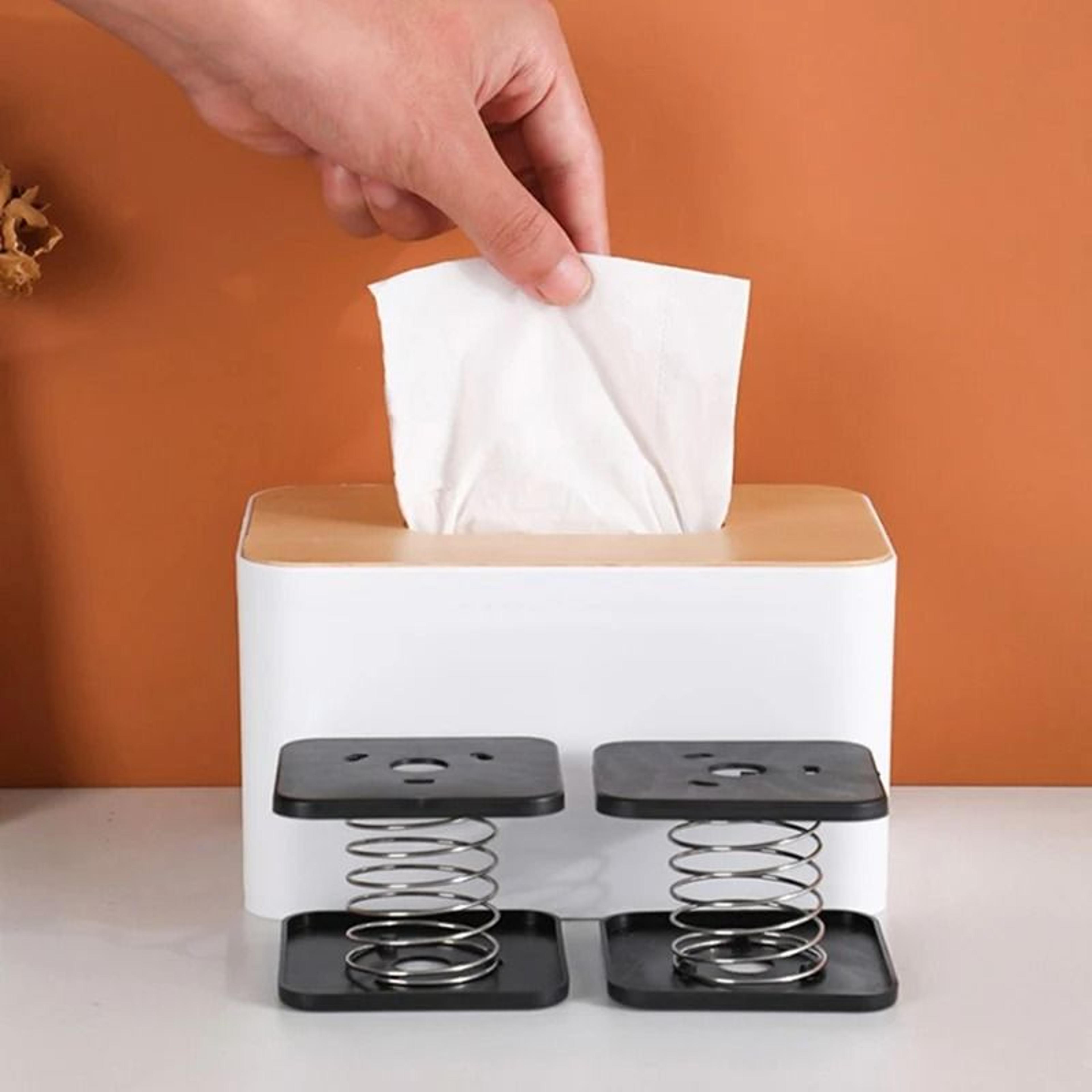 SpringLoaded Tissue Box Support Insert For Smooth And Easy Tissue Dispensing 4