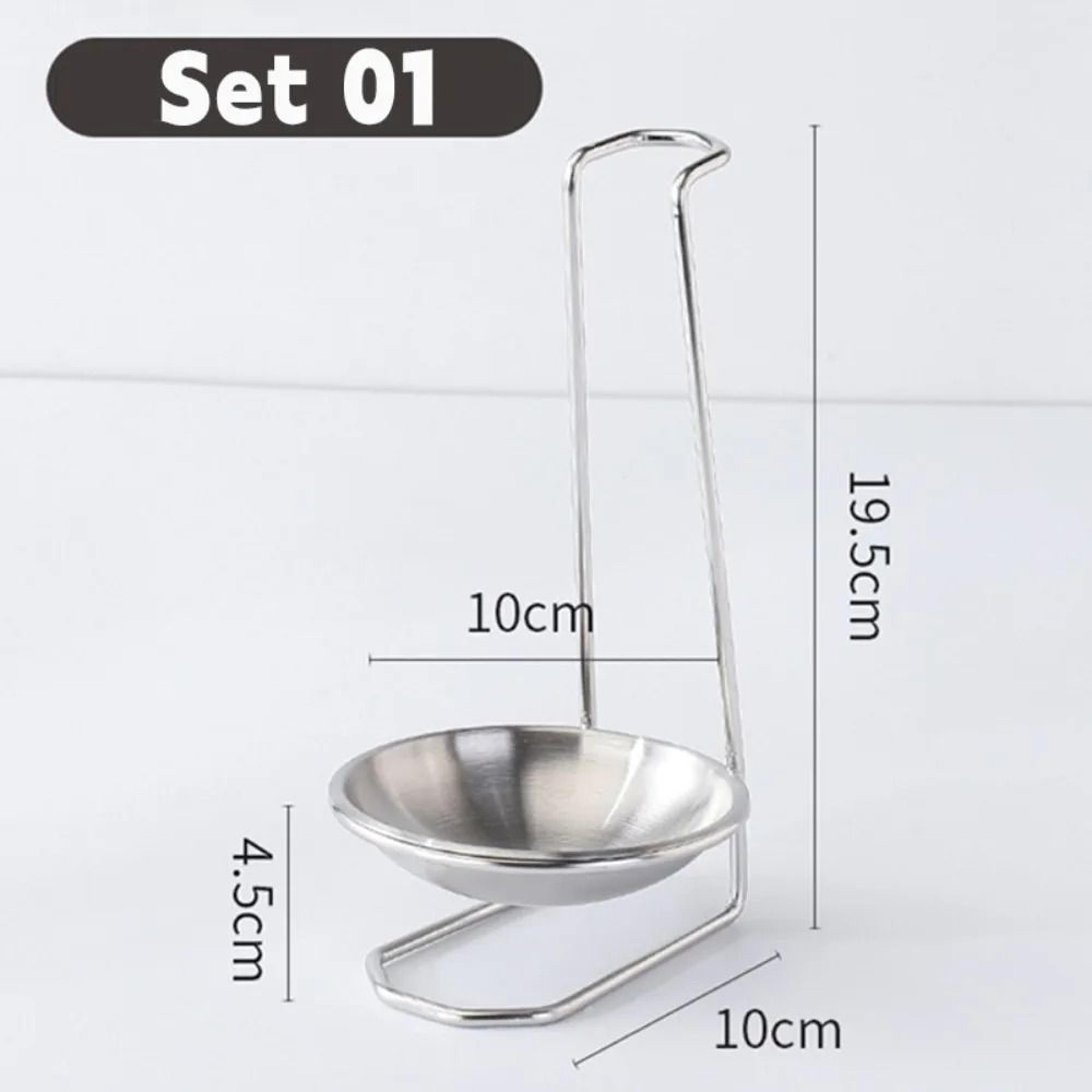 Vertical Ladle  Spoon Rest Stand  Single Or Double Utensil Holder For Kitchen Organization 8