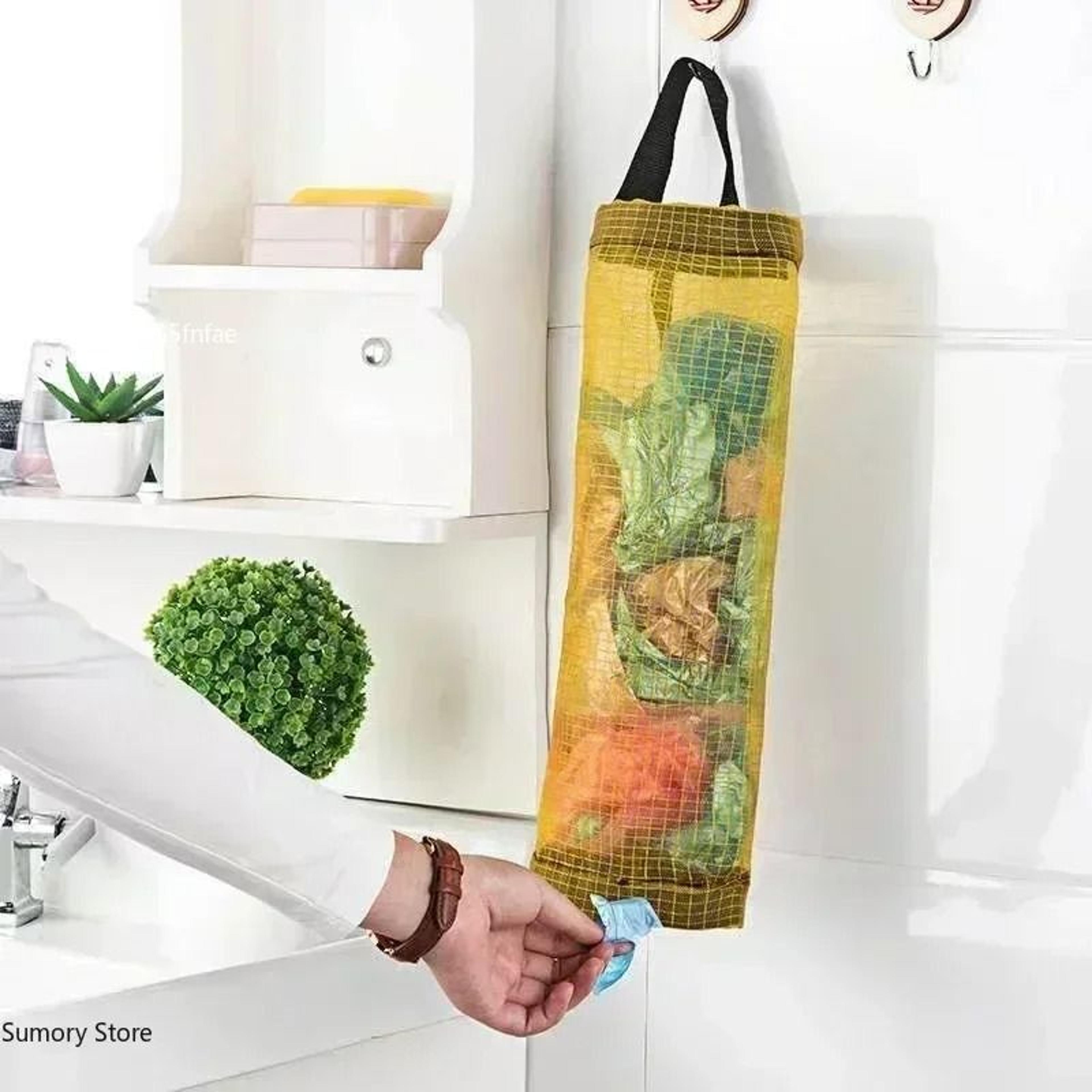 Wall Mounted Grocery Bag Holder Dispenser  SpaceSaving Plastic  Trash Bag Organizer 1