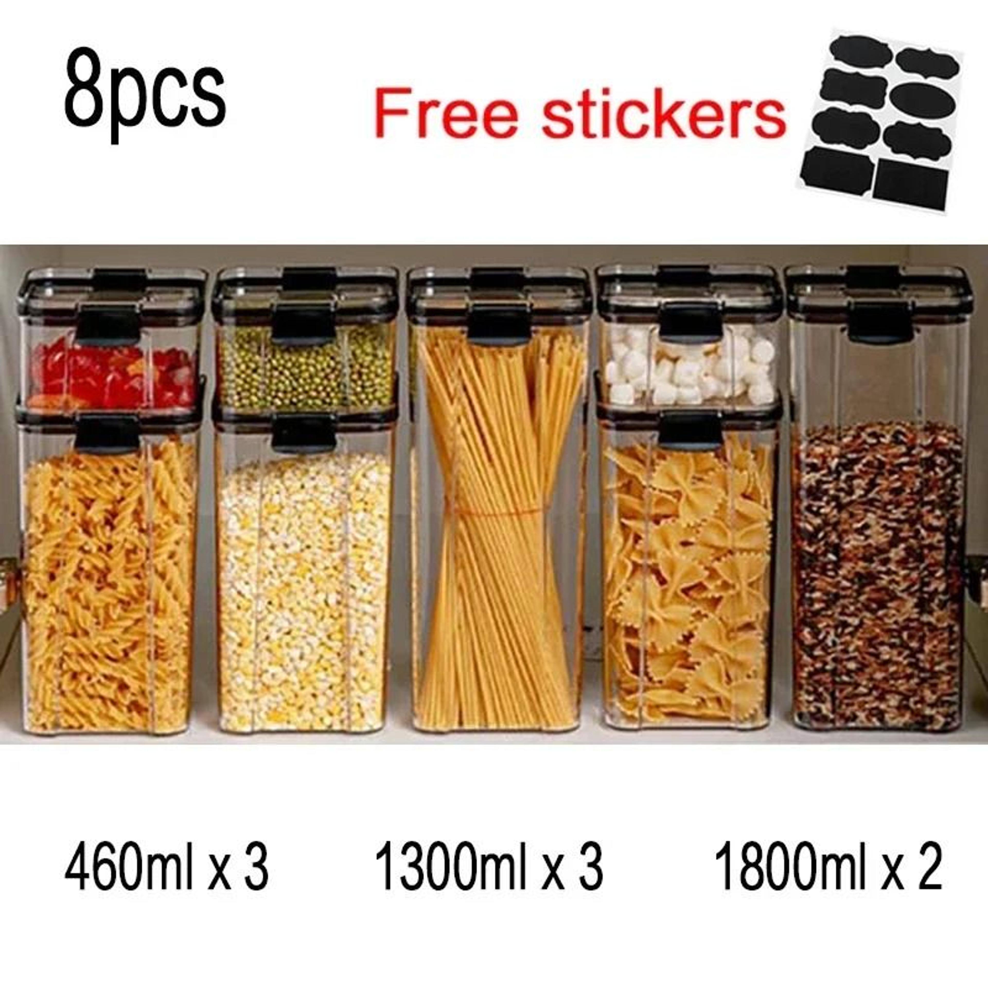 airtight food storage containers with lids, pantry organizer set for cereal, grains and dry food storage