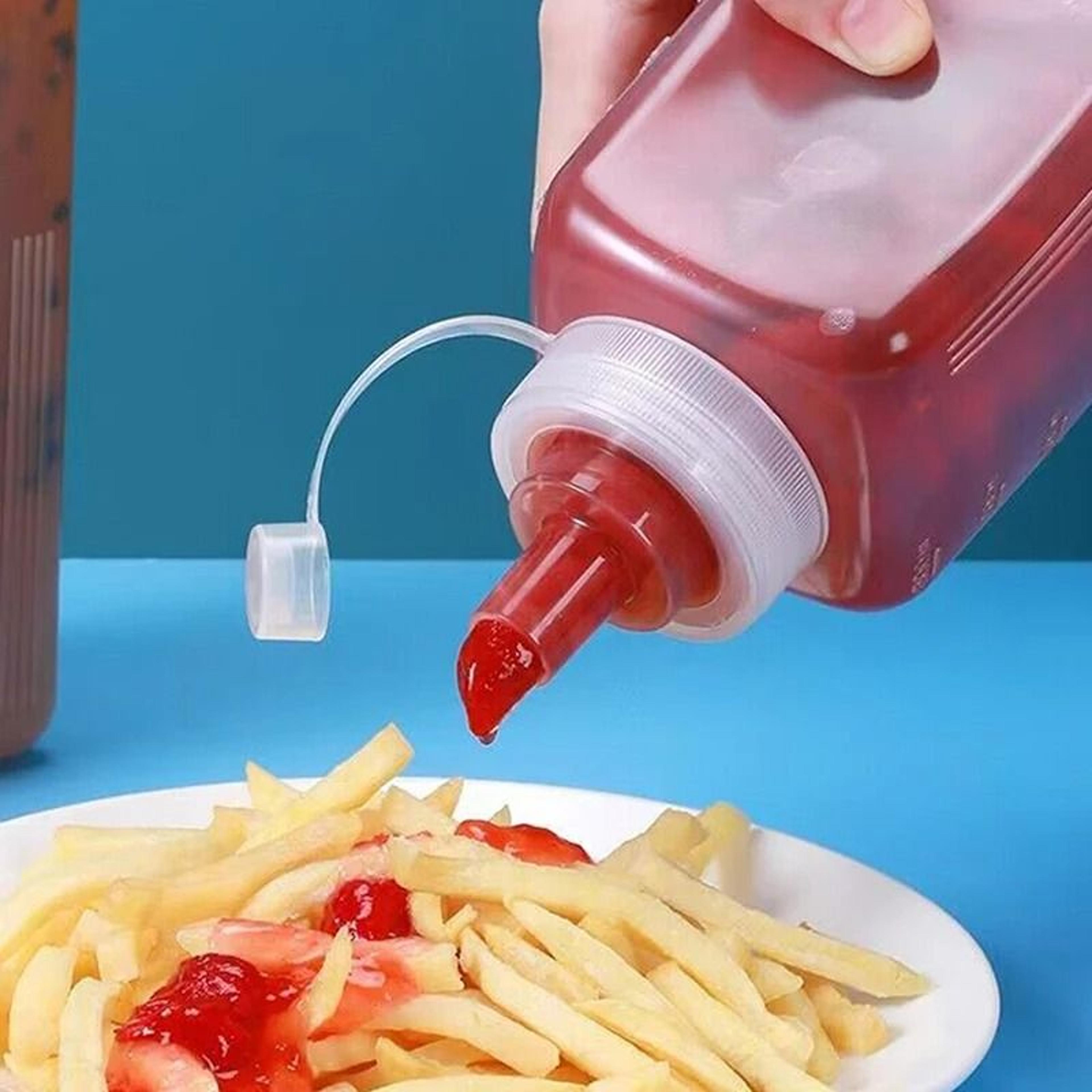 Large Mouth Squeeze Sauce Bottle With Dustproof Cap Condiment Dispenser For Ketchup Olive Oil And S 3