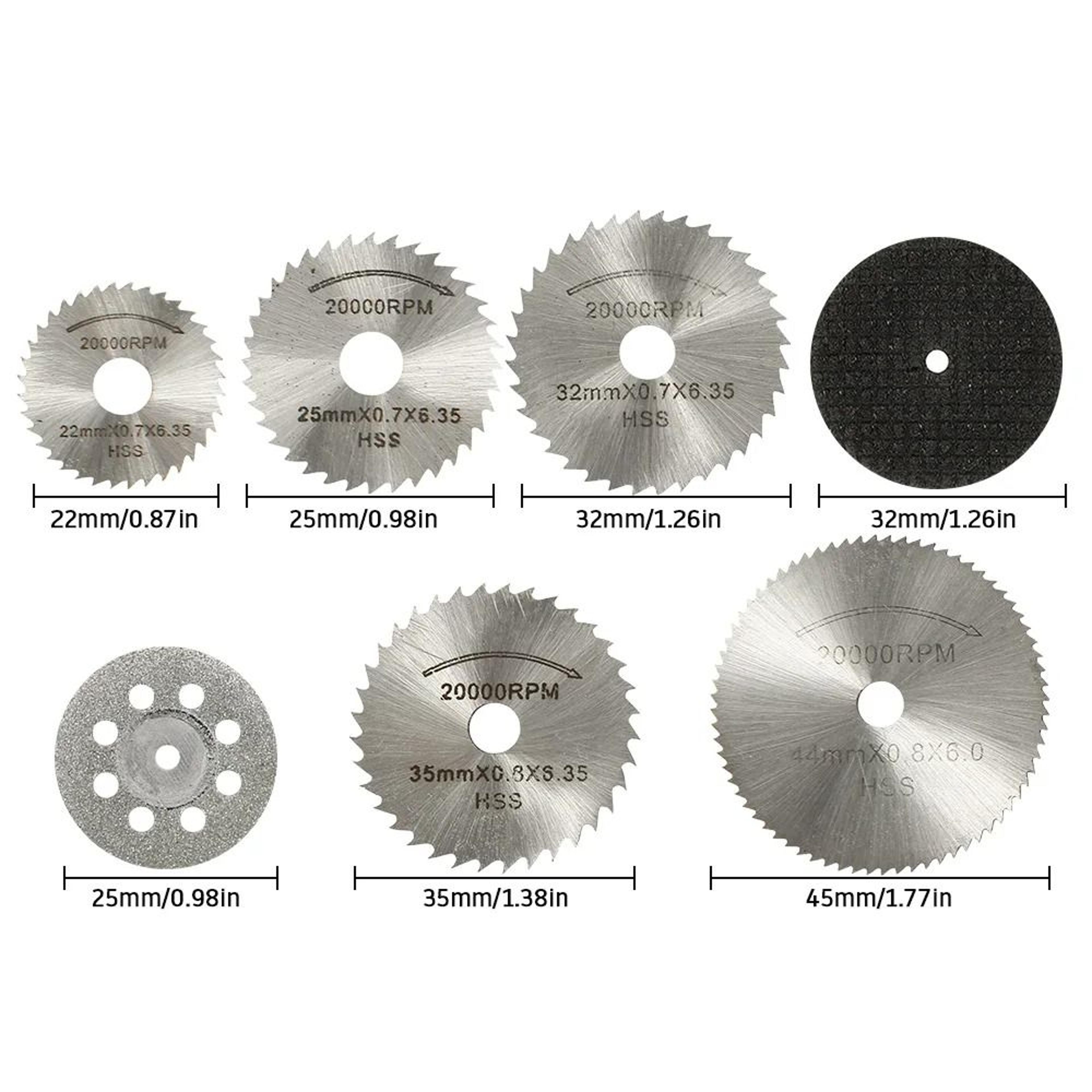 Mini Circular Saw Blade Set For Rotary Tool Cutting And Grinding 5