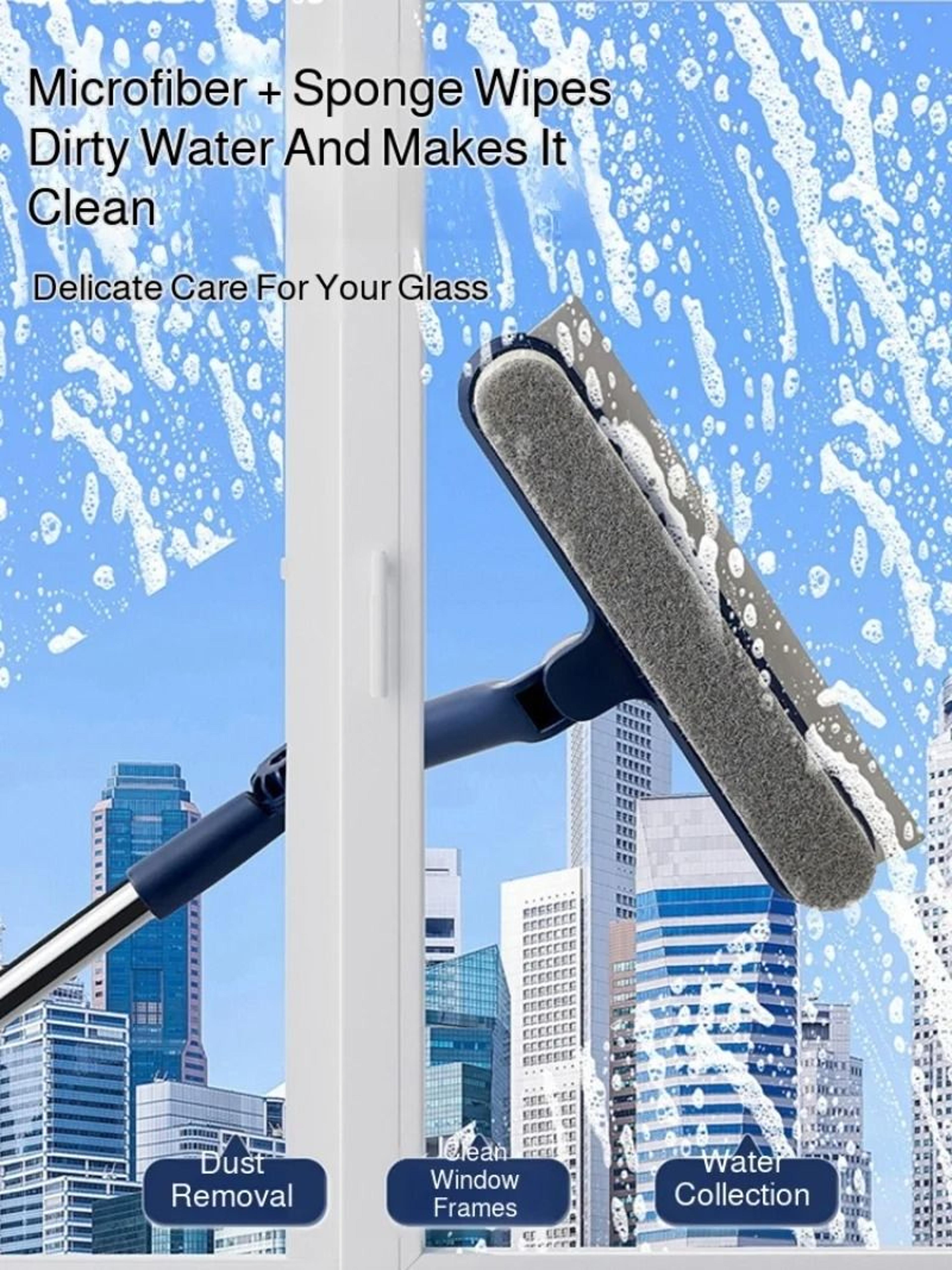 Telescopic Double Sided Window Cleaner With Extendable Handle 1