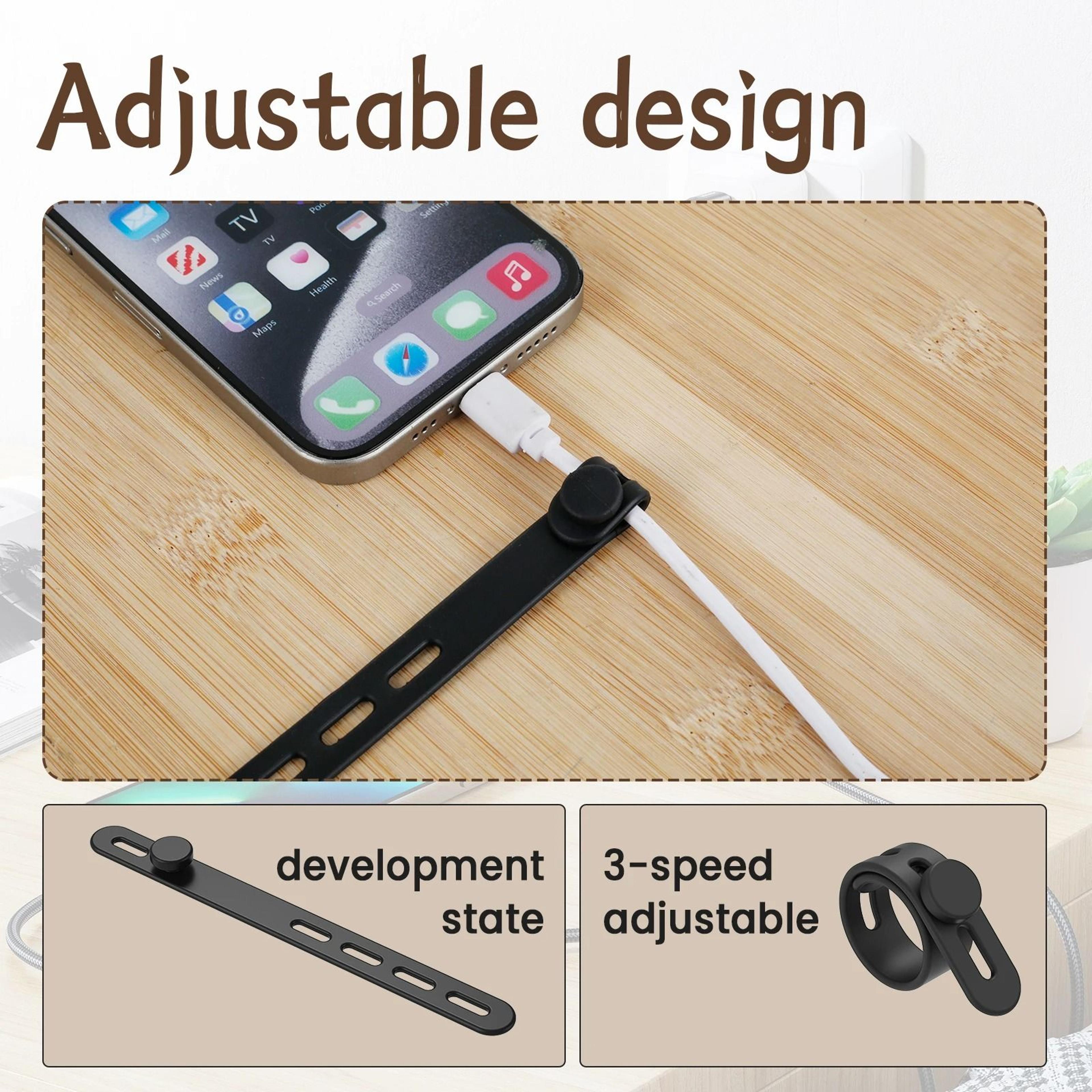 30 Piece Reusable Silicone Cable Tie Set 4