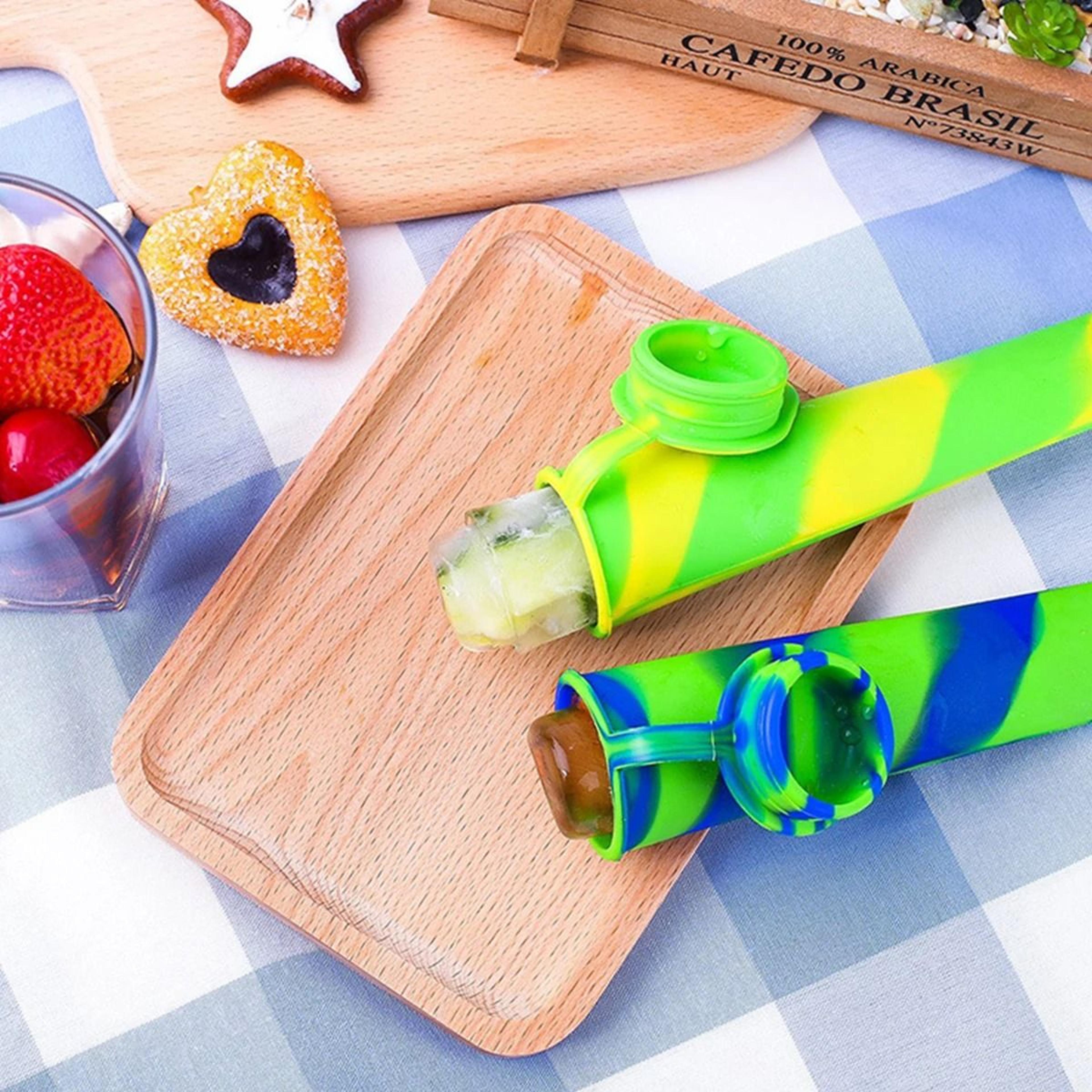 6 Piece Silicone Popsicle Mold Set Reusable DIY Frozen Treat Makers 4