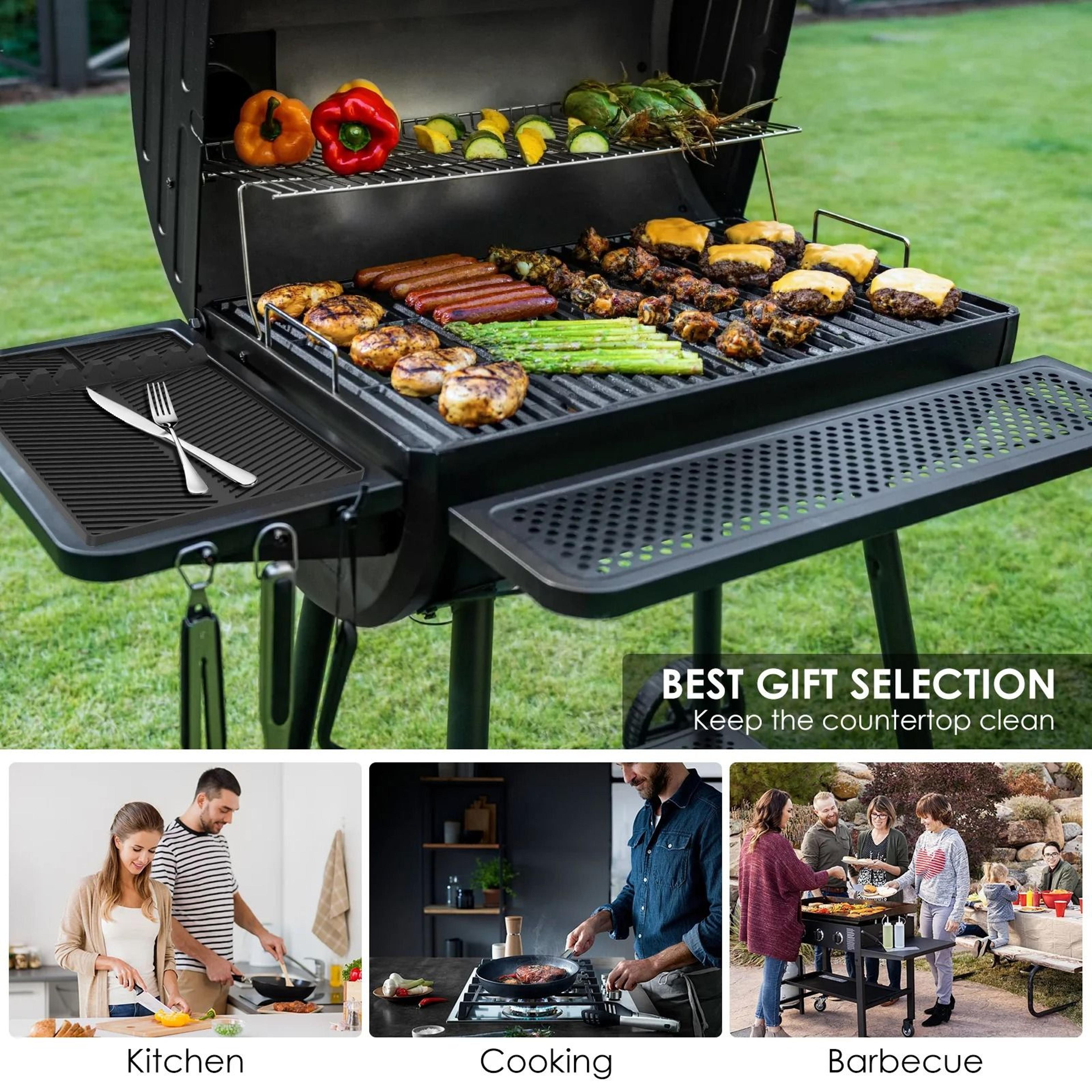 Silicone Grill Side Shelf Mat 5