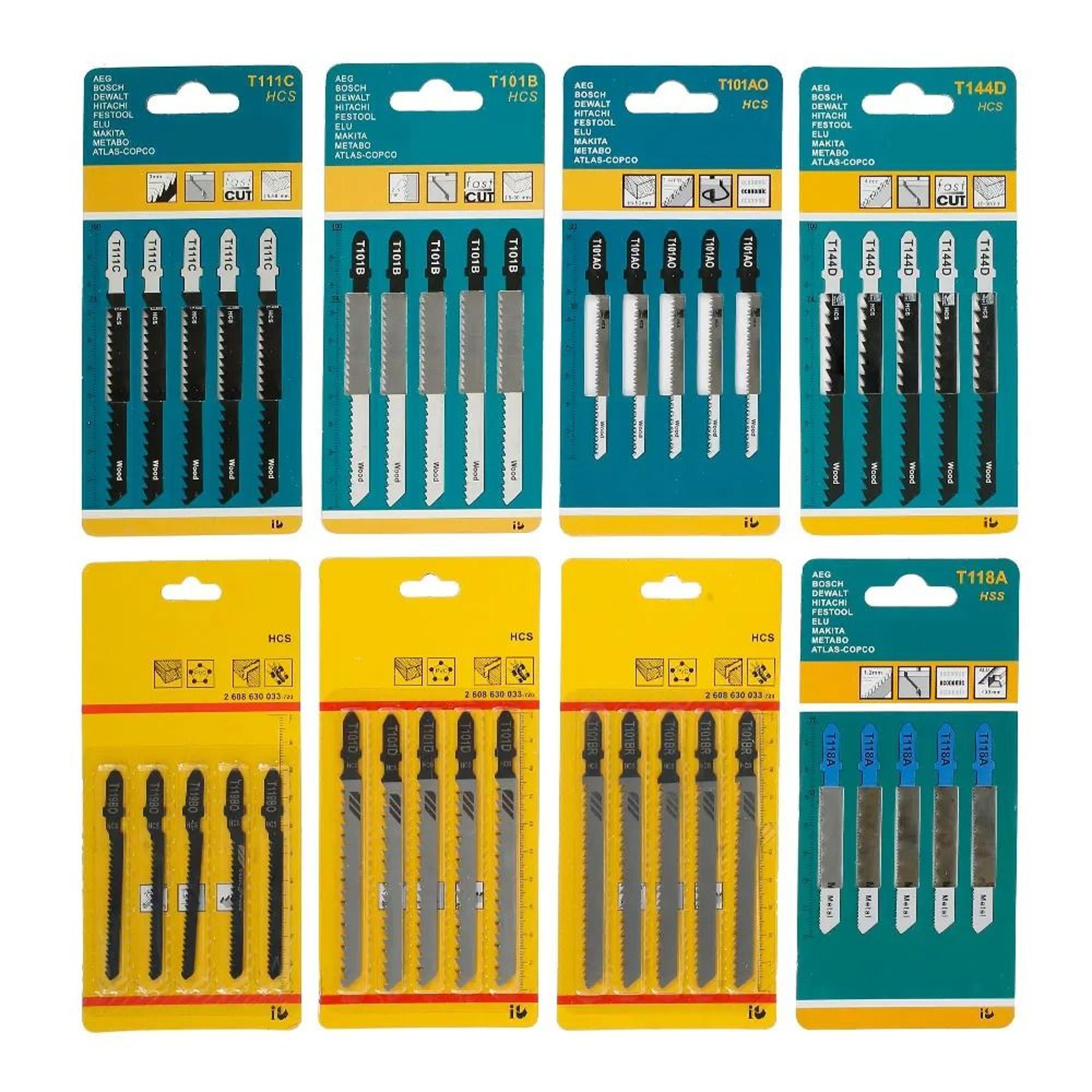 Assorted T Shank Jigsaw Blade Set 9