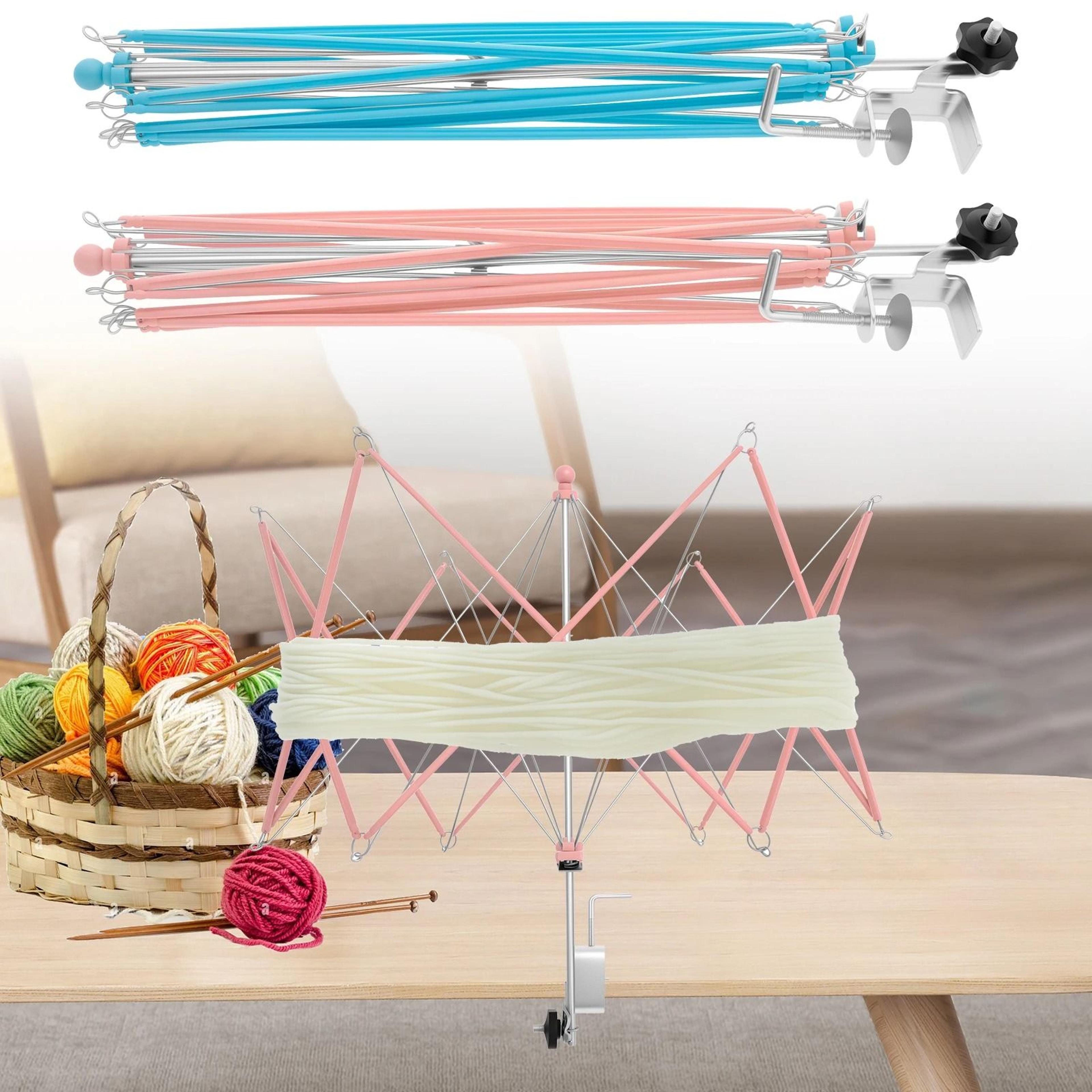 Portable Umbrella Yarn Swift With Table Clamp  Adjustable Yarn Winder For Knitting  Crochet 0