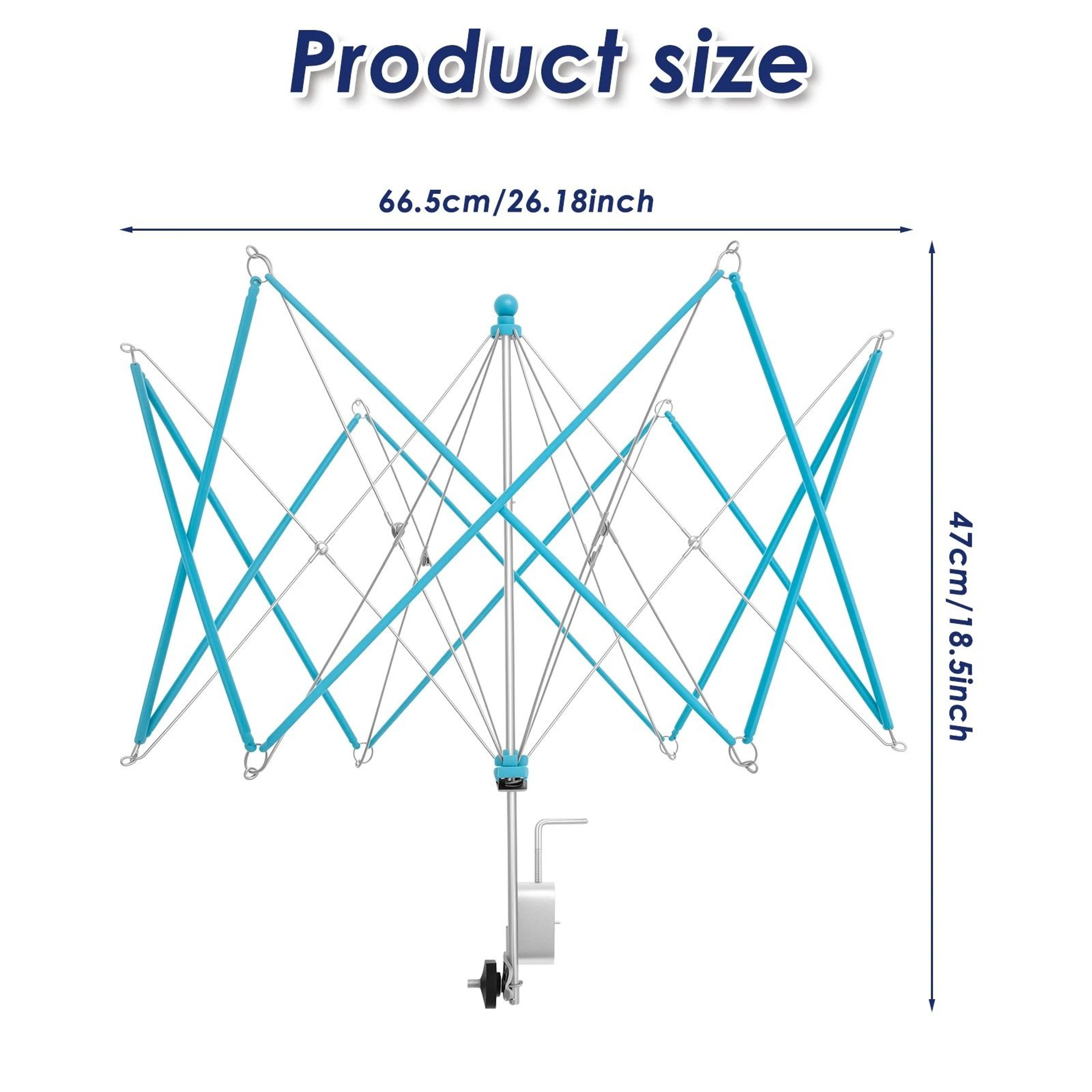 Portable Umbrella Yarn Swift With Table Clamp  Adjustable Yarn Winder For Knitting  Crochet 5