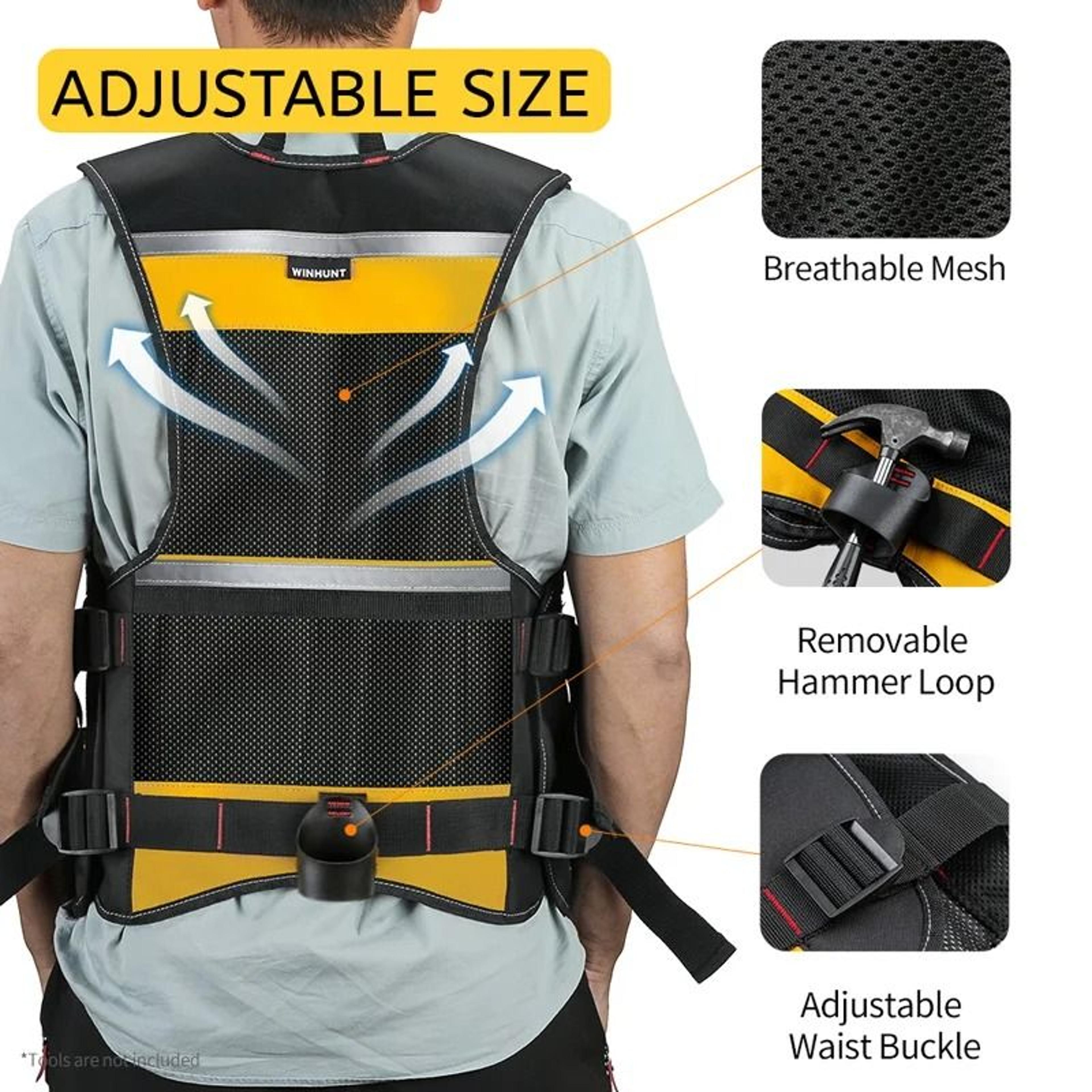 Adjustable Tool Vest Bag With Multi Pocket Storage 4