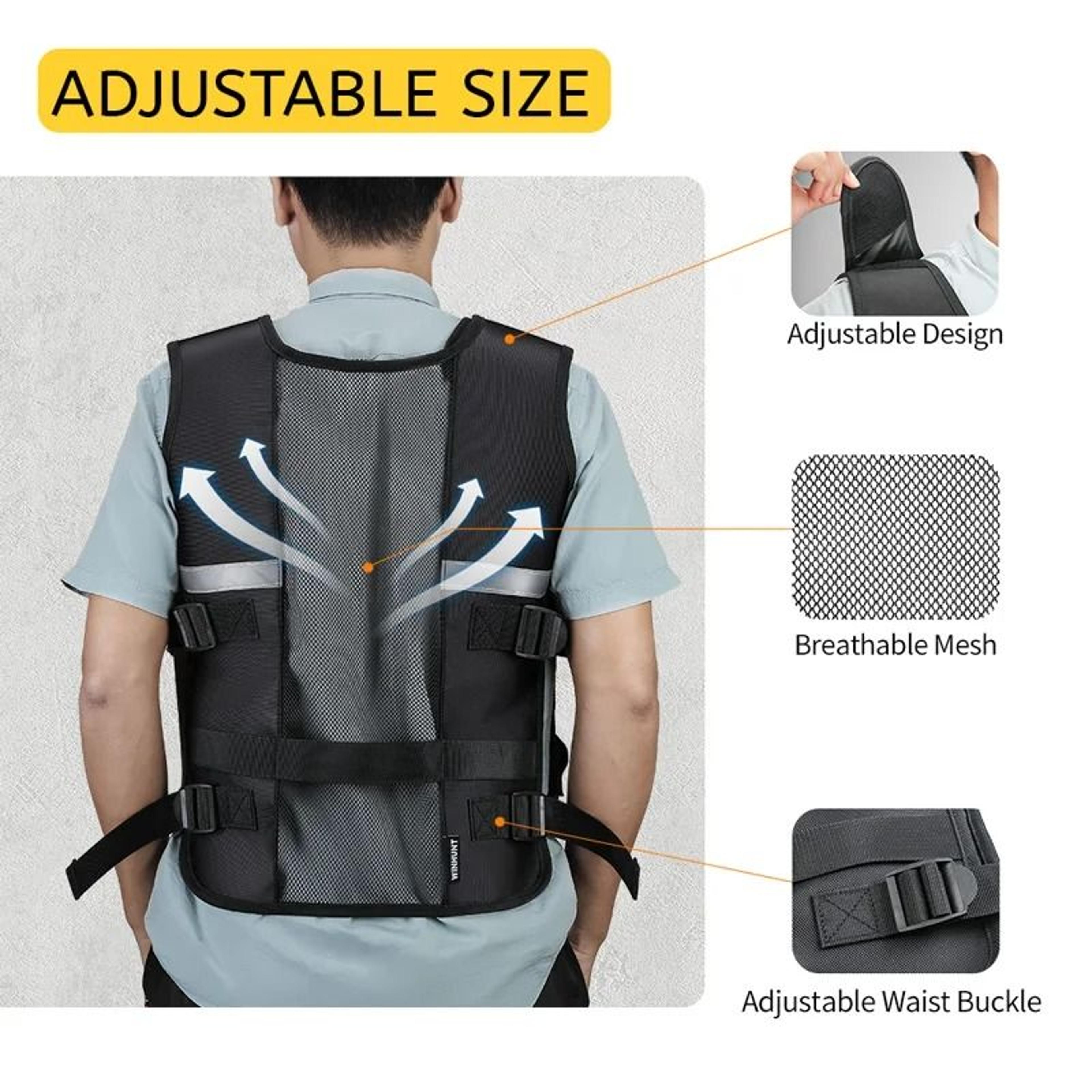 Heavy Duty Tool Vest Adjustable Work Vest With Multi Pocket Tool Organizer 5